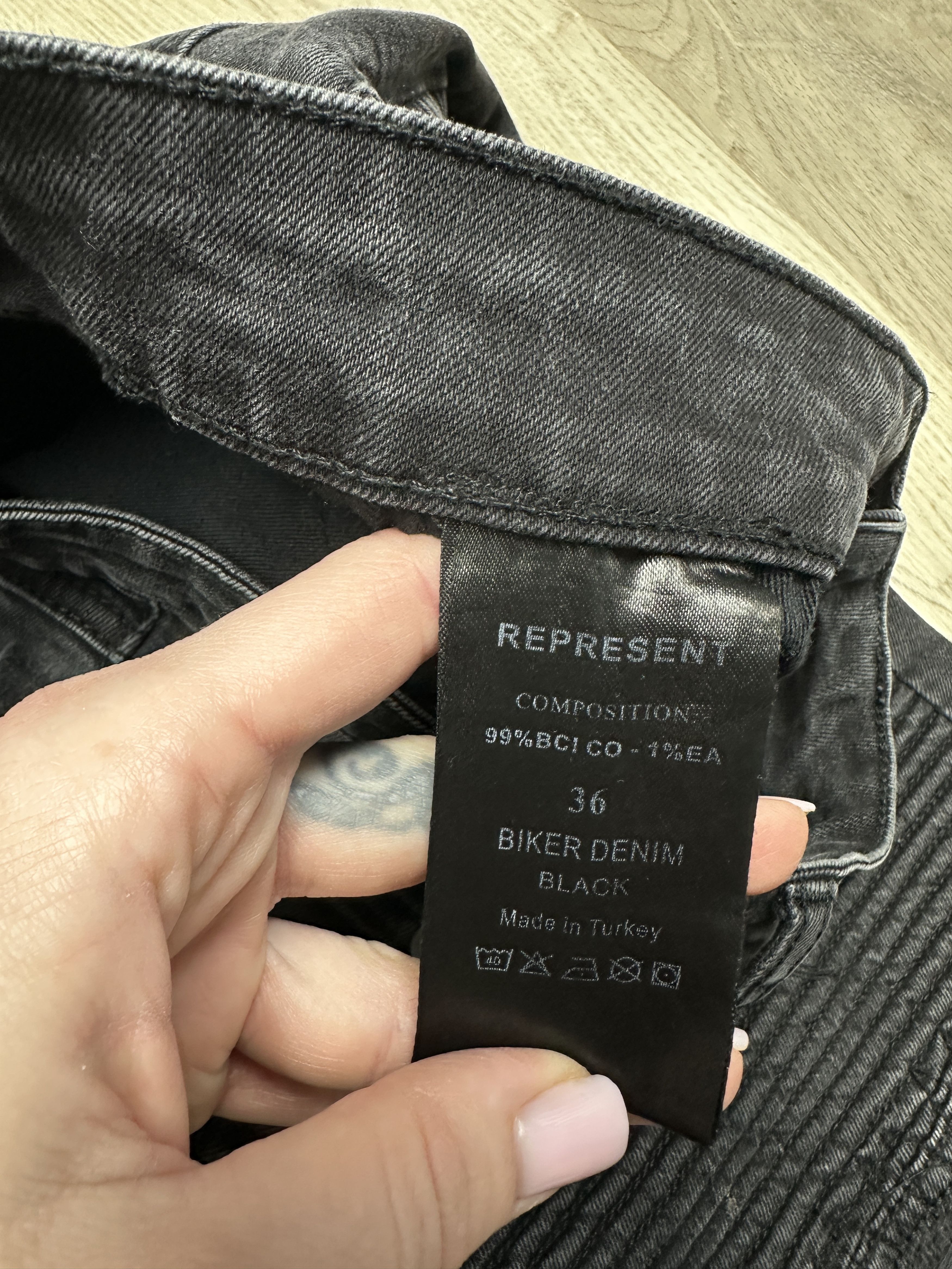 Represent Clo. Represent Mens Biker Denim Pants Jeans Size US 36 / EU 52 - 5 Thumbnail