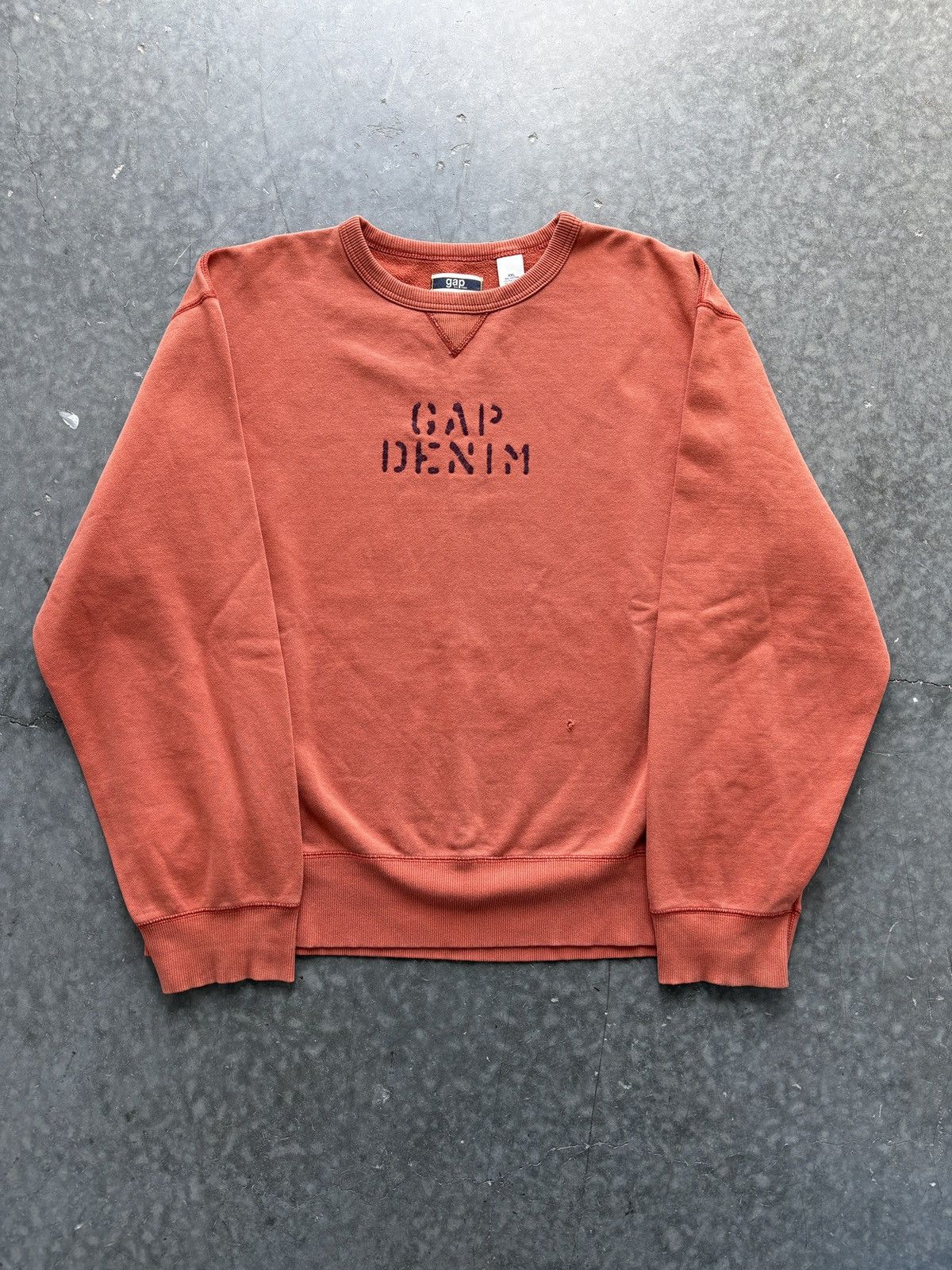 Gap Vintage Y2K Gap Denim Crewneck Sweatshirt Baggy Fit Size US XXL / EU 58 / 5 - 1 Thumbnail