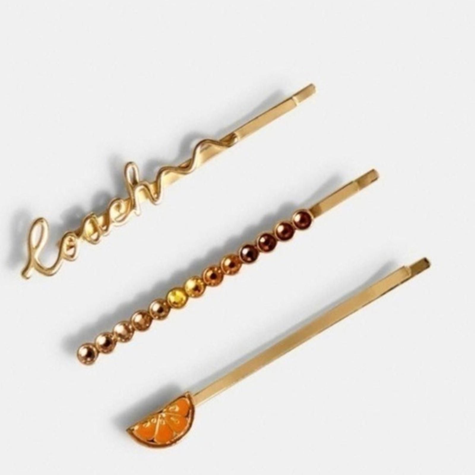 Coach Coach Orange Enamel Hair Clips NWT Size ONE SIZE - 1 Preview