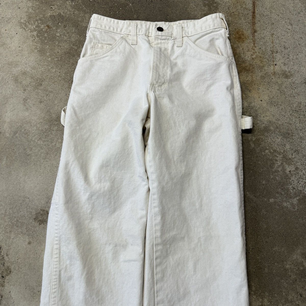 Vintage VINTAGE 80s DICKIES WHITE PAINTER CANVAS CARPENTER PANTS Size US 26 / EU 42 - 10 Thumbnail