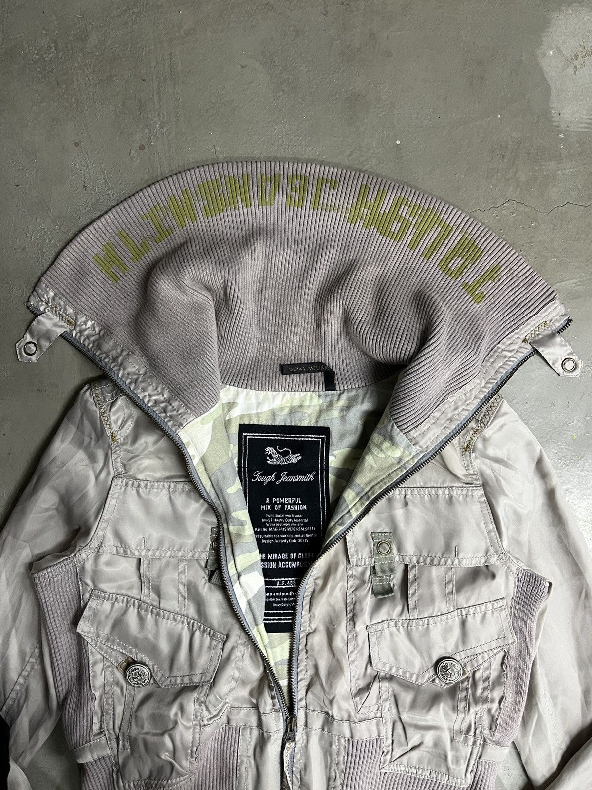 GOA 2000's Bono Vkei Nylon Jeansmith Tactical Bomber Jacket Size US S / EU 44-46 / 1 - 4 Thumbnail