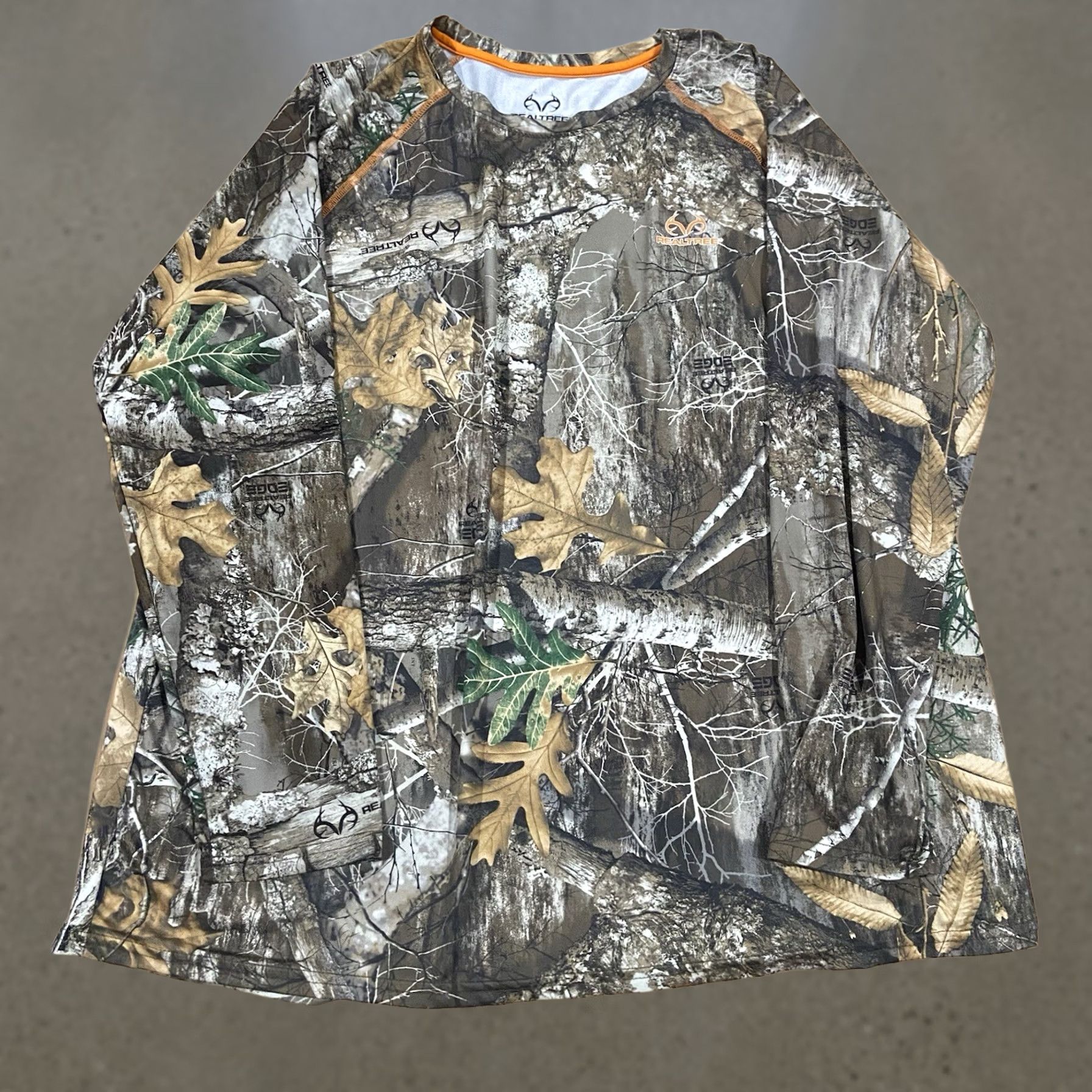 Realtree VINTAGE RealTree Edge Performance Polyester Camouflage Long Sleeve Shirt 2XL Realtree Men Shirt Camouflage All Seasons Garden Tree RT4 Design VINTAGE Size US XXL / EU 58 / 5 - 1 Thumbnail