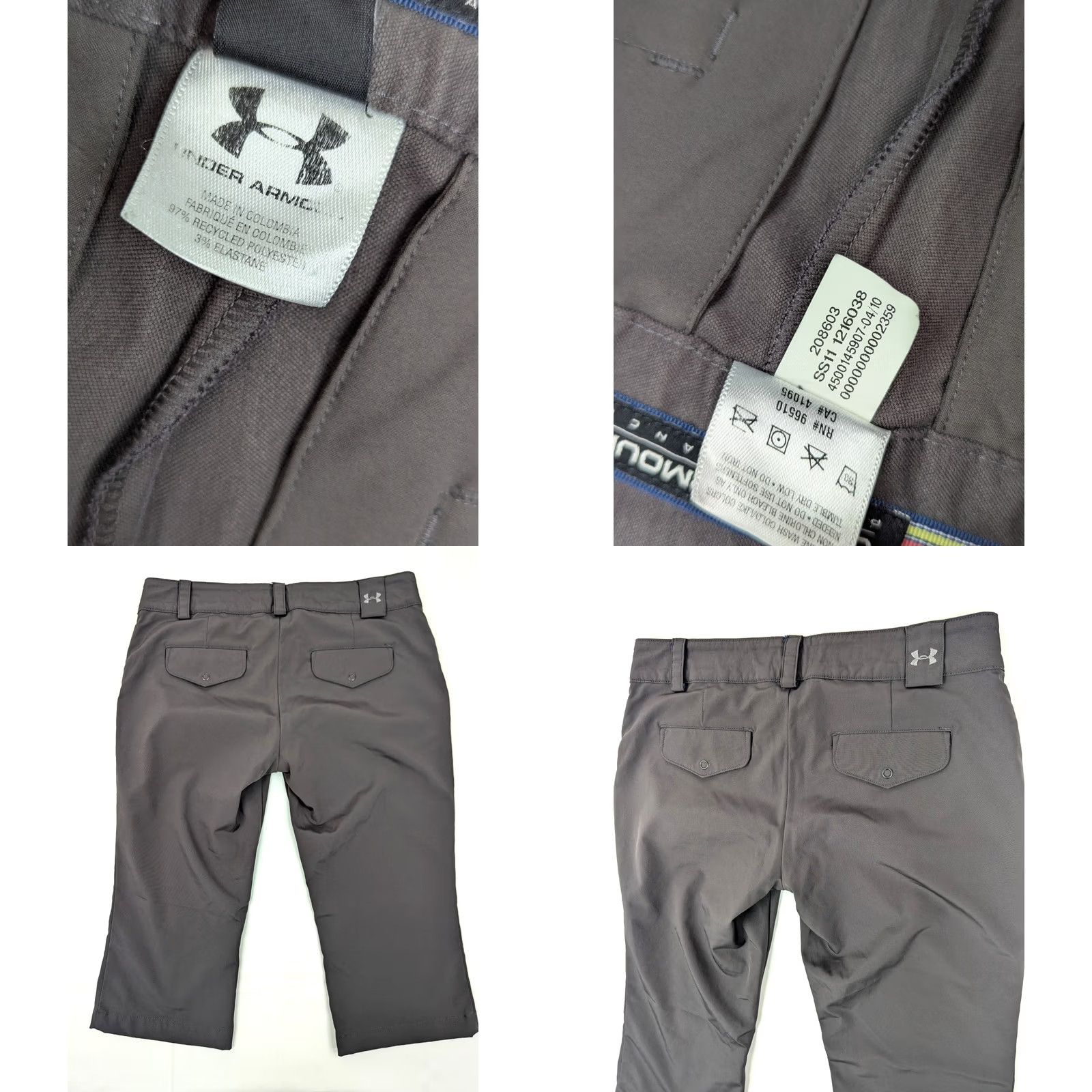 Under Armour Under Armour Performance Golf Capri Pants Women 8 Gray Wicking Stretch Capris 32 Inseam 18.5in 4-Pocket Design Regular Fit Size 30" / US 8 / IT 44 - 8 Thumbnail