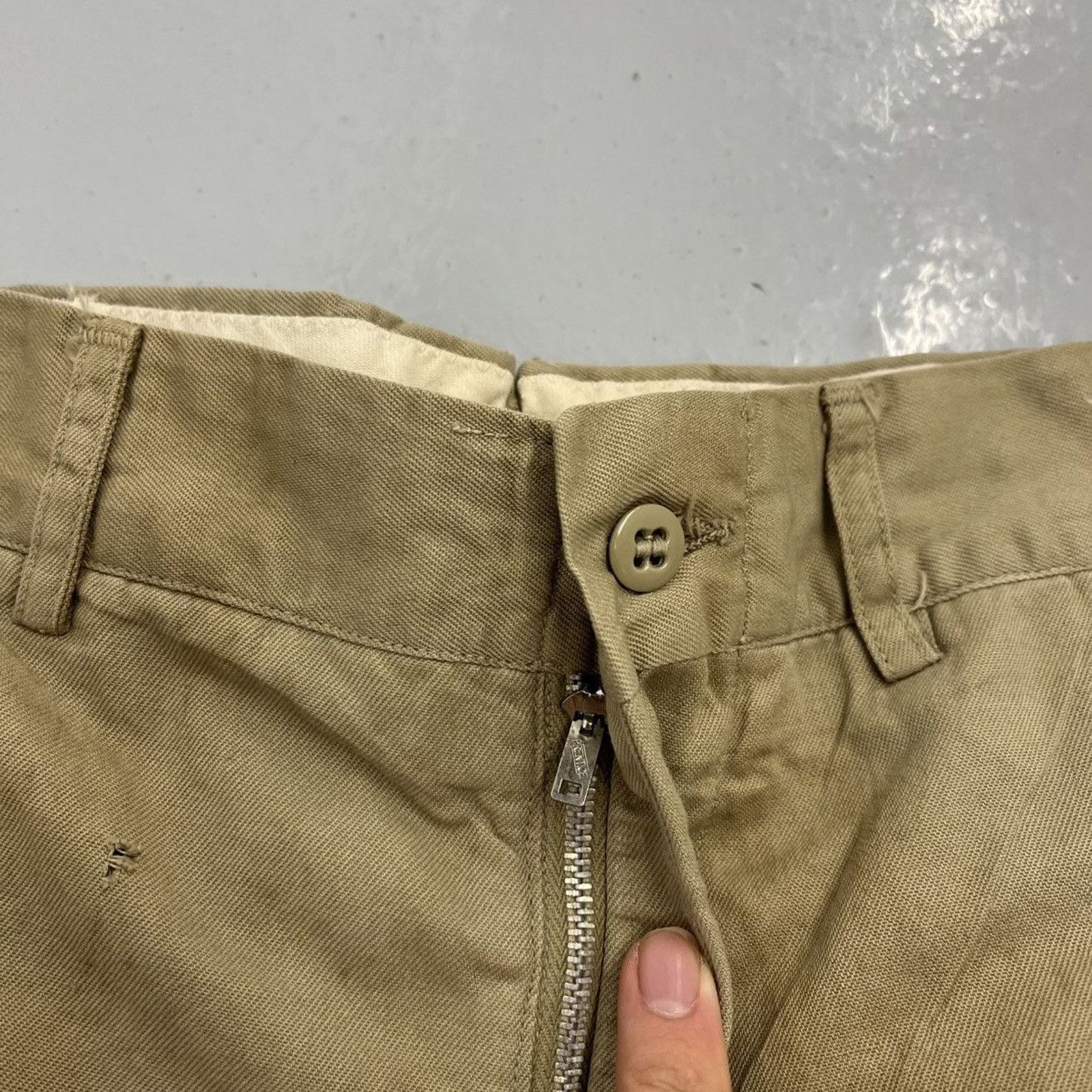 Vintage Vintage WW2 Tan Military Canvas Sanforized Chinos 28x30 Size US 28 / EU 44 - 2 Thumbnail