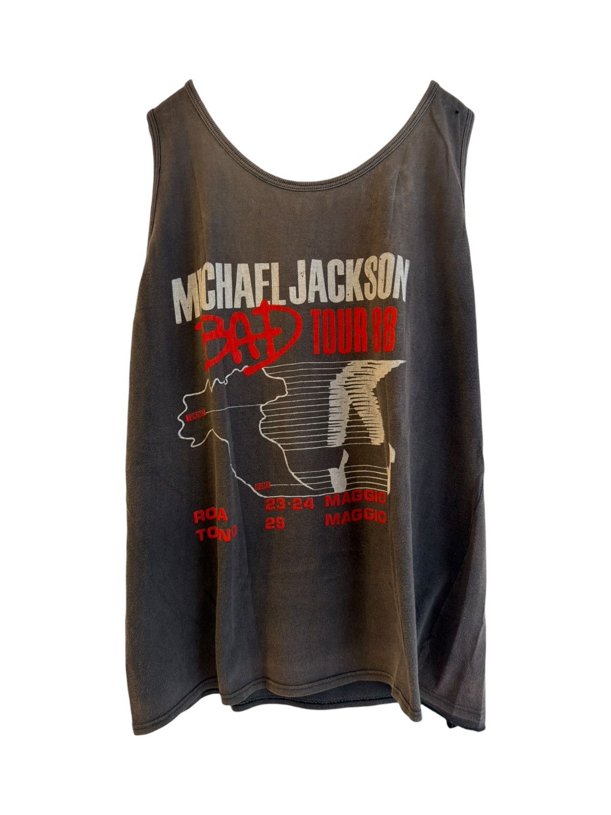 Band Tees *RARE* 1988 VINTAGE ROMA ITALY MICHAEL JACKSON BAD TOUR Size US XL / EU 56 / 4 - 3 Thumbnail