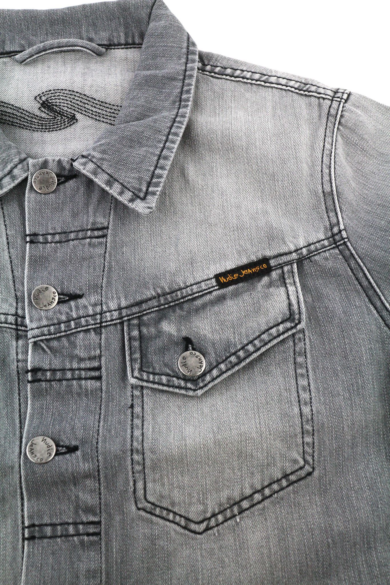 Nudie Jeans CONNY S Sunbleached Black Grey Jacket 81617 Size US S / EU 44-46 / 1 - 6 Thumbnail