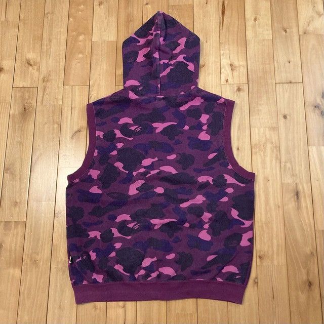 Bape BAPE Sweat zip hoodie vest purple camo a bathing ape NIGO Size US L / EU 52-54 / 3 - 2 Thumbnail