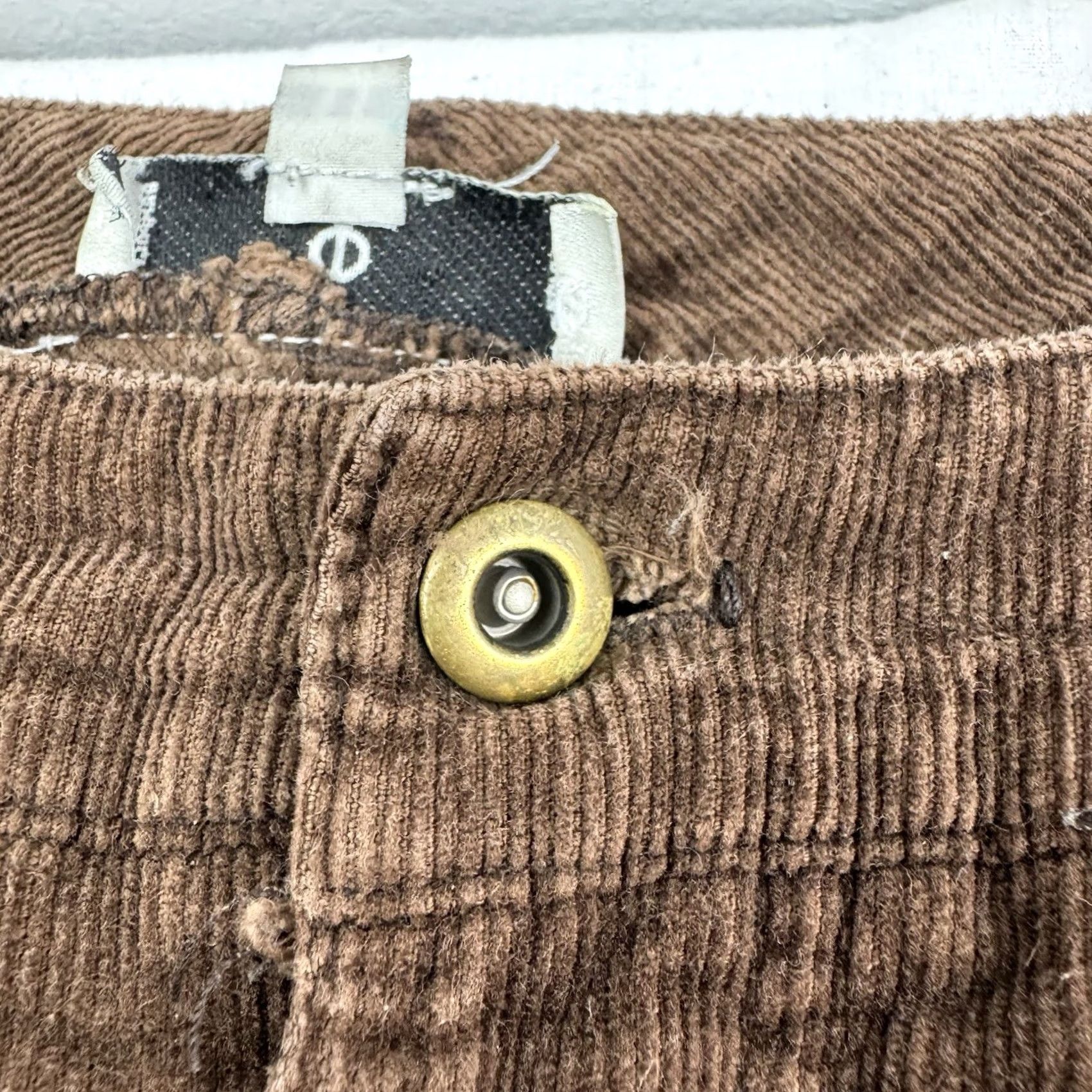 Vintage VINTAGE 1970s Corduroy Pants Womens 11 Brown Classic Hipster Hippie USA Size 32" / US 10 / IT 46 - 3 Thumbnail