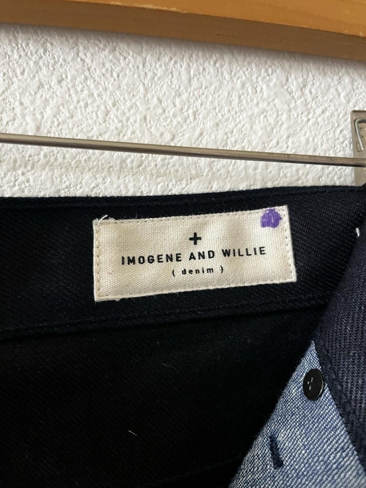 Indigo Imogene + Willie Margot Black Indigo Rigid Denim Jeans Sz 27 Size 27" / US 4 / IT 40 - 6 Thumbnail