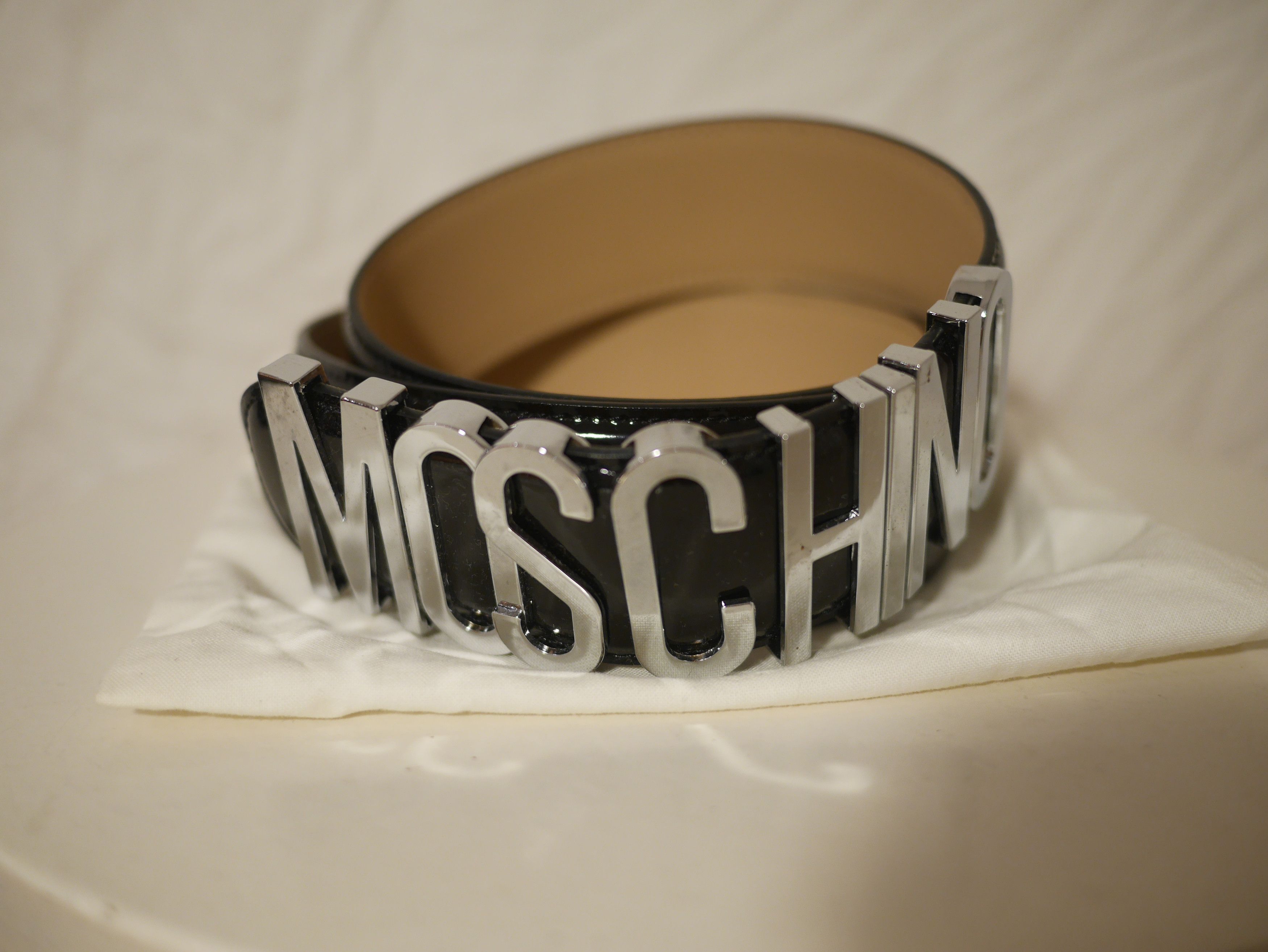 Moschino MOSCHINO LOGO BELT MEDIUM BLACK Size ONE SIZE - 3 Thumbnail