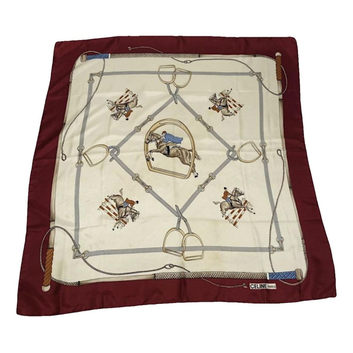 Celine Anneaux de foulards Multicolour Silk Scarf Size ONE SIZE - 1 Thumbnail