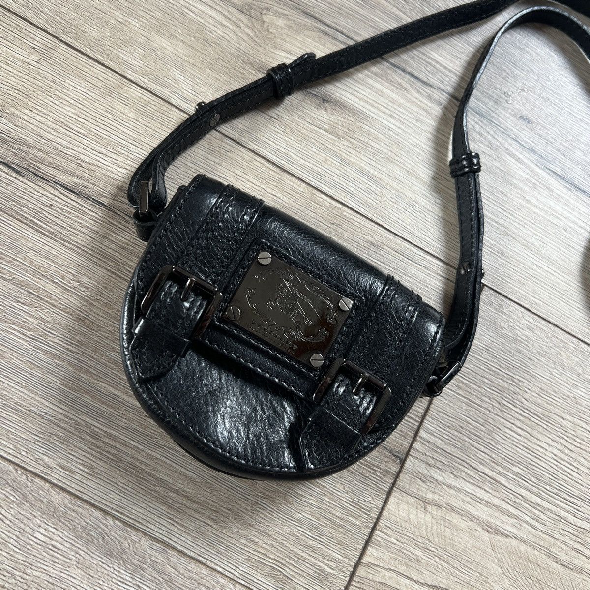 Burberry Burberry Mini Bag Satchel Belt Crossbody Black Leather Size ONE SIZE - 2 Thumbnail