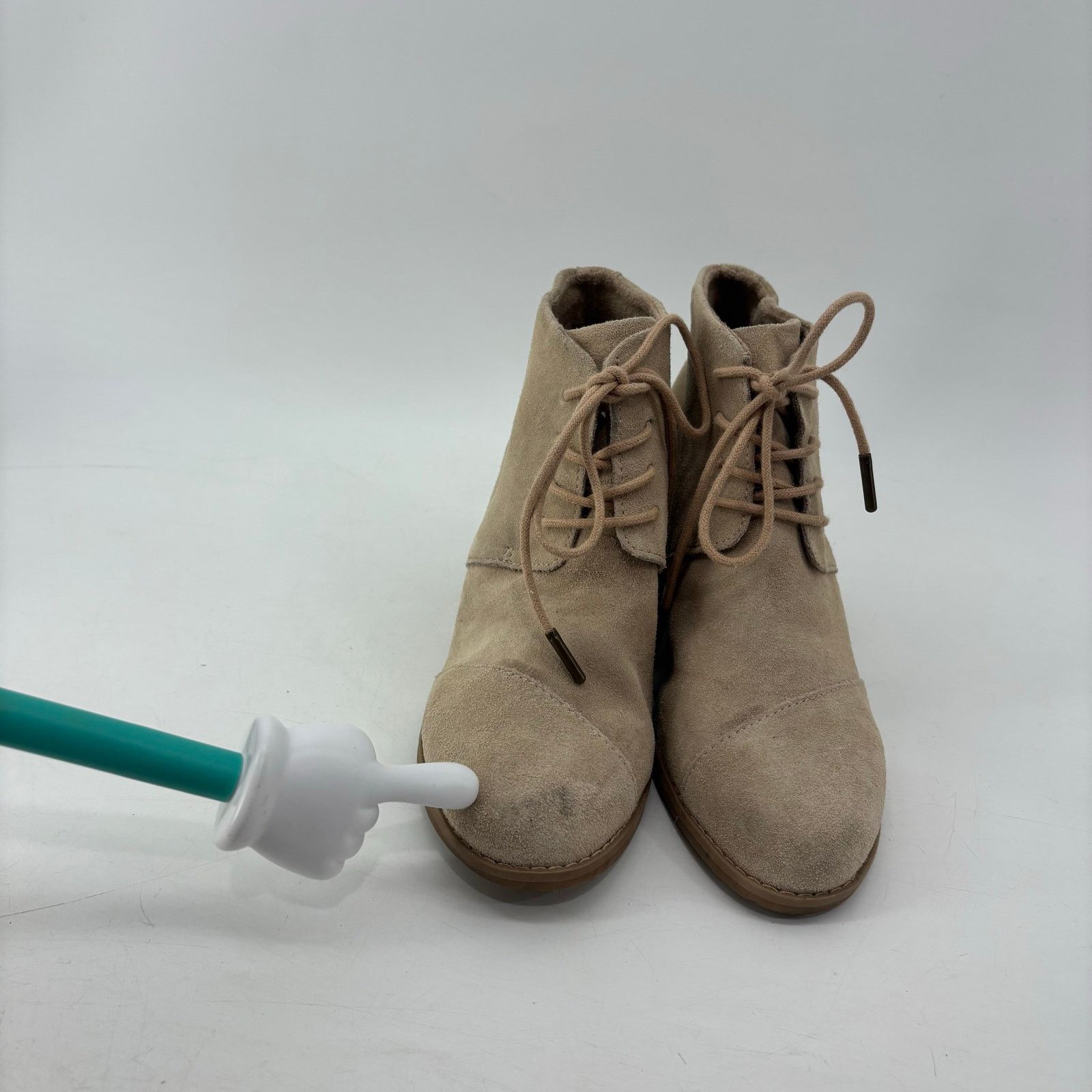 Toms Toms Hyde Suede Womens Size 6.5 Tan Wedge Bootie Ankle Boot Size US 6.5 / IT 36.5 - 9 Thumbnail