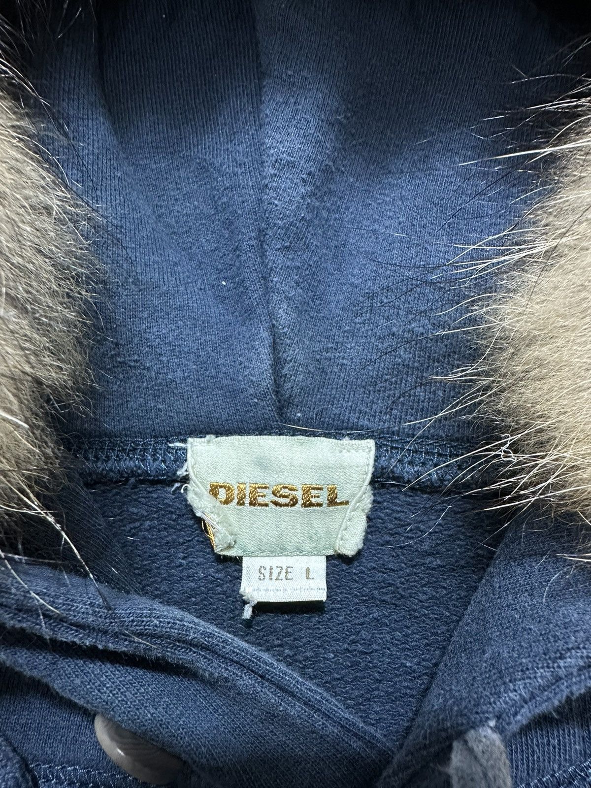 20471120 SUNFADED DIESEL 978 ABSTRACT POEM FUR HOODIE Size US XL / EU 56 / 4 - 9 Thumbnail