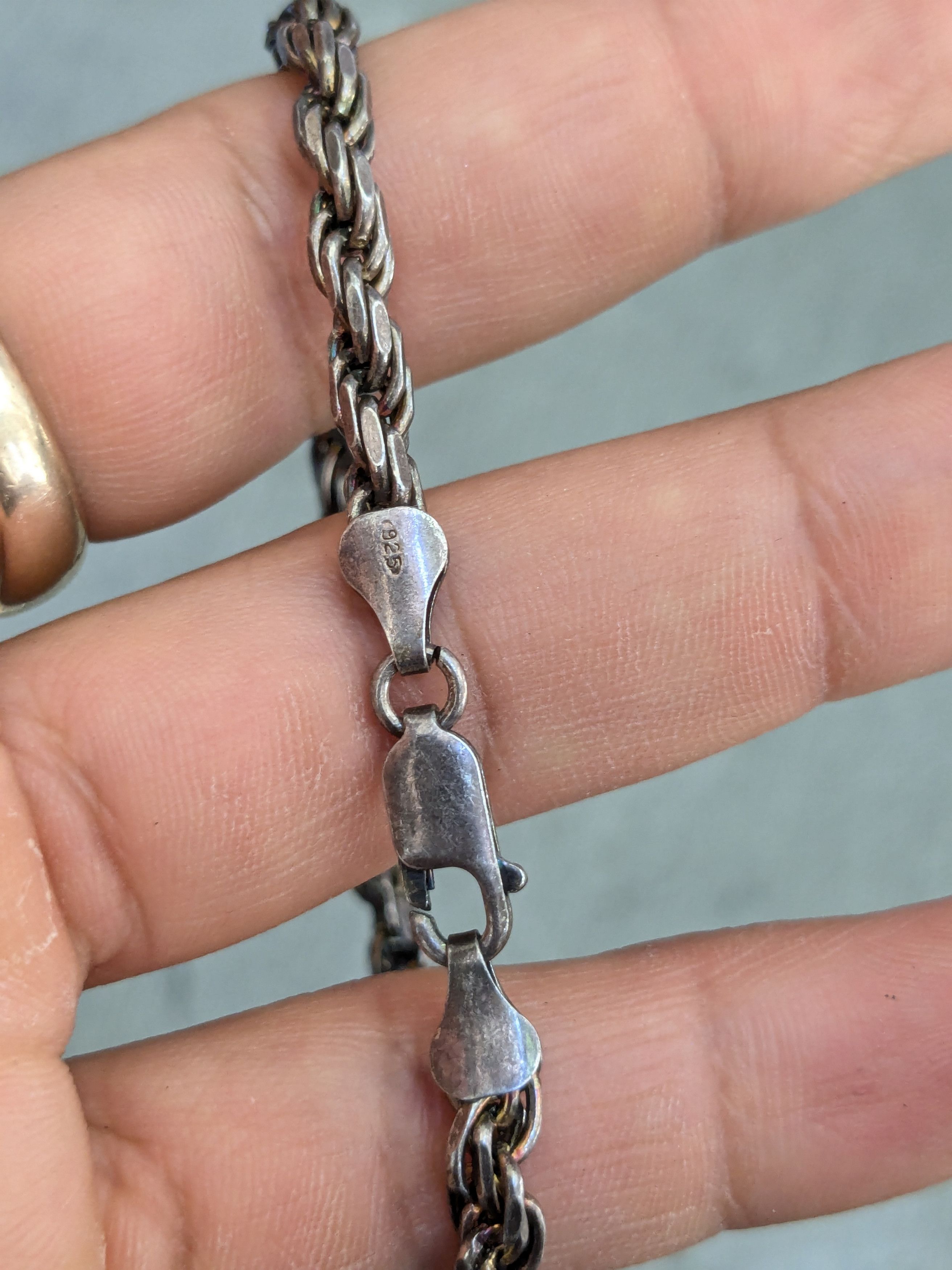 Jewelry × Vintage Vintage Sterling Silver Bracelet Rope Twist 8" Italy Size ONE SIZE - 14 Thumbnail