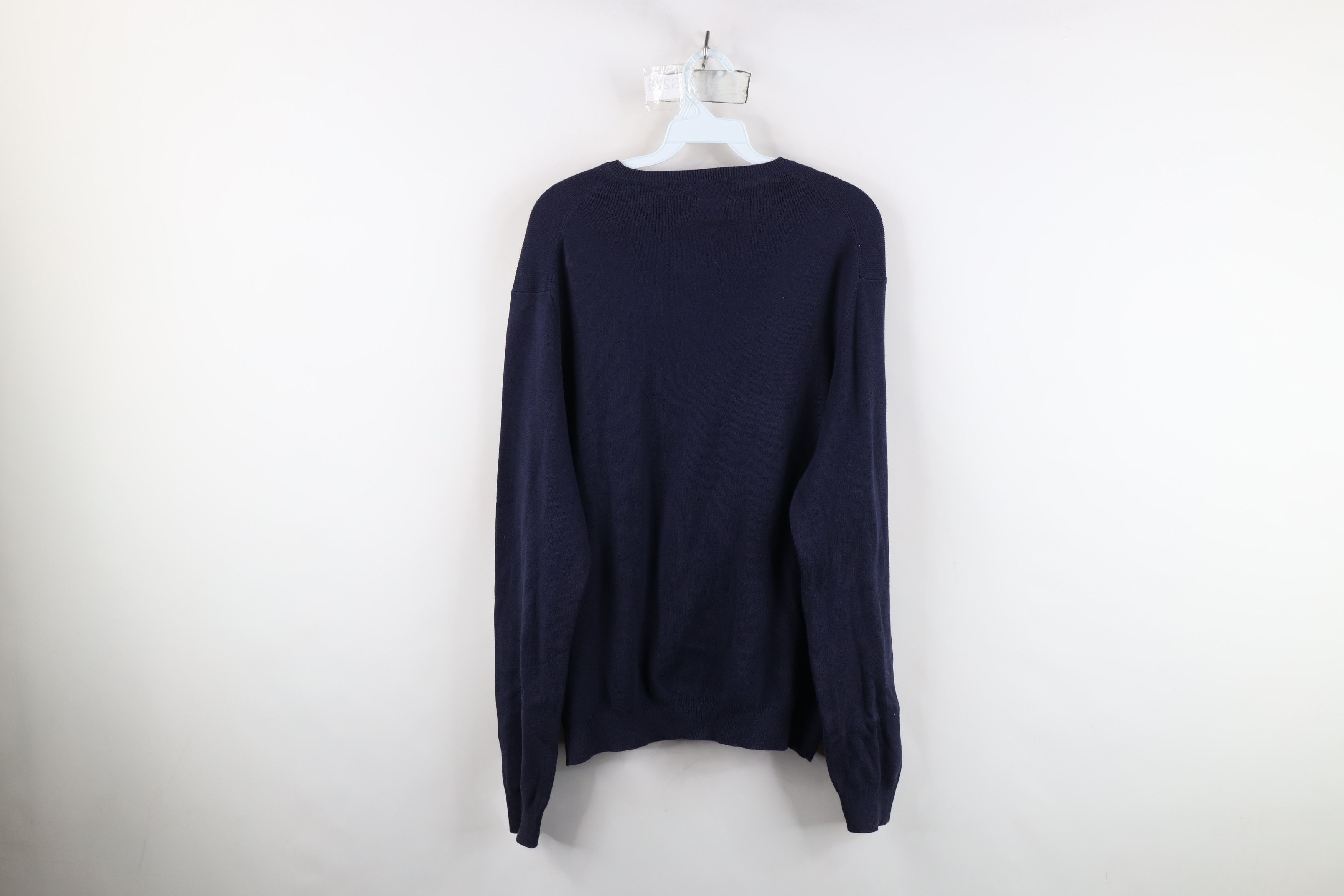 Ralph Lauren Vintage 90s Ralph Lauren Cotton Knit V-Neck Sweater Blue Size US L / EU 52-54 / 3 - 11 Thumbnail