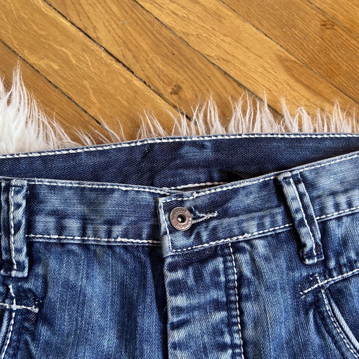 Rainbow 📌 Crazy Rainbow Y2K Avant-Garde Denim Jeans Size US 38 / EU 54 - 11 Thumbnail