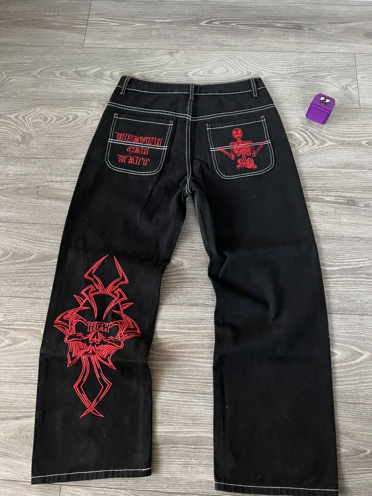 Other Avant Garde Embroidered Opium Black Denim HCH Japan Jeans Size US 34 / EU 50 - 1 Thumbnail