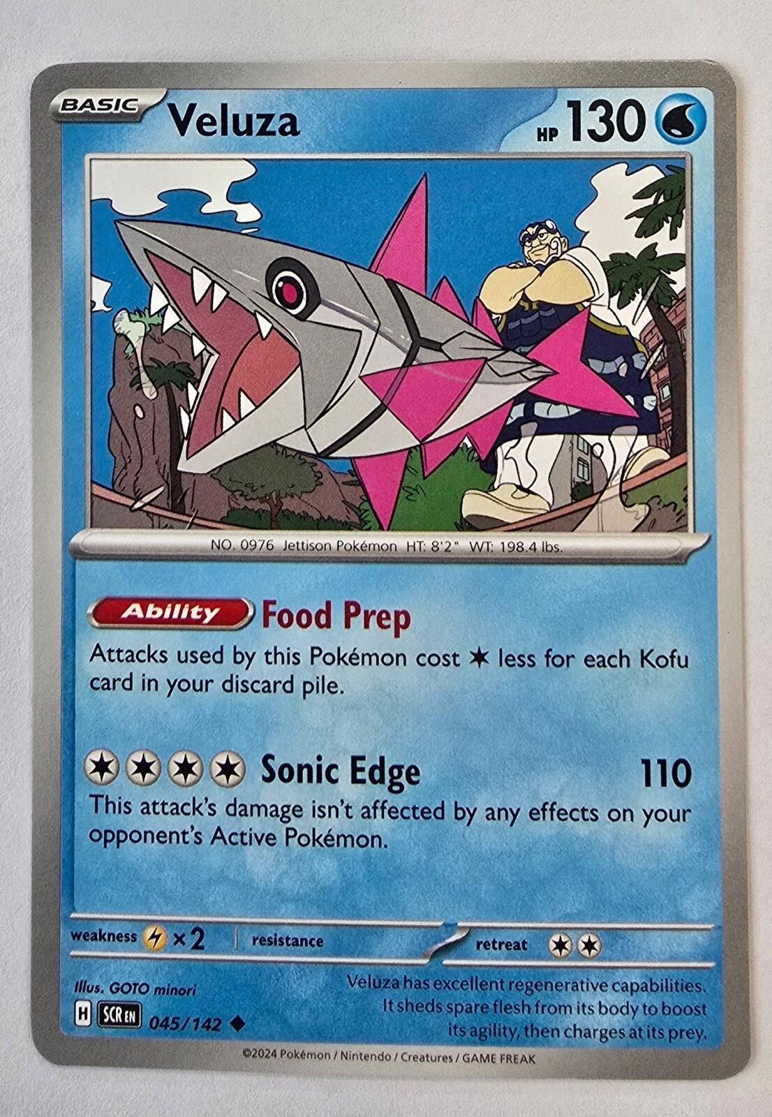 Pokemon Veluza #045/142 Pokémon card Stellar Crown Size ONE SIZE - 1 Thumbnail