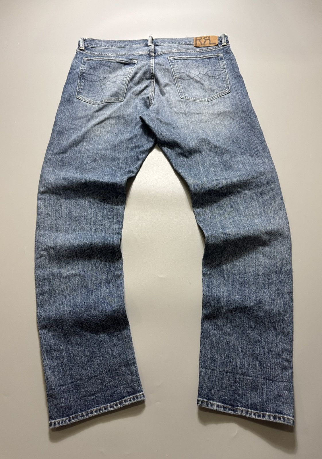 RRL Ralph Lauren Selvedge Denim Jeans 36x32 Vintage Wash - Main Image