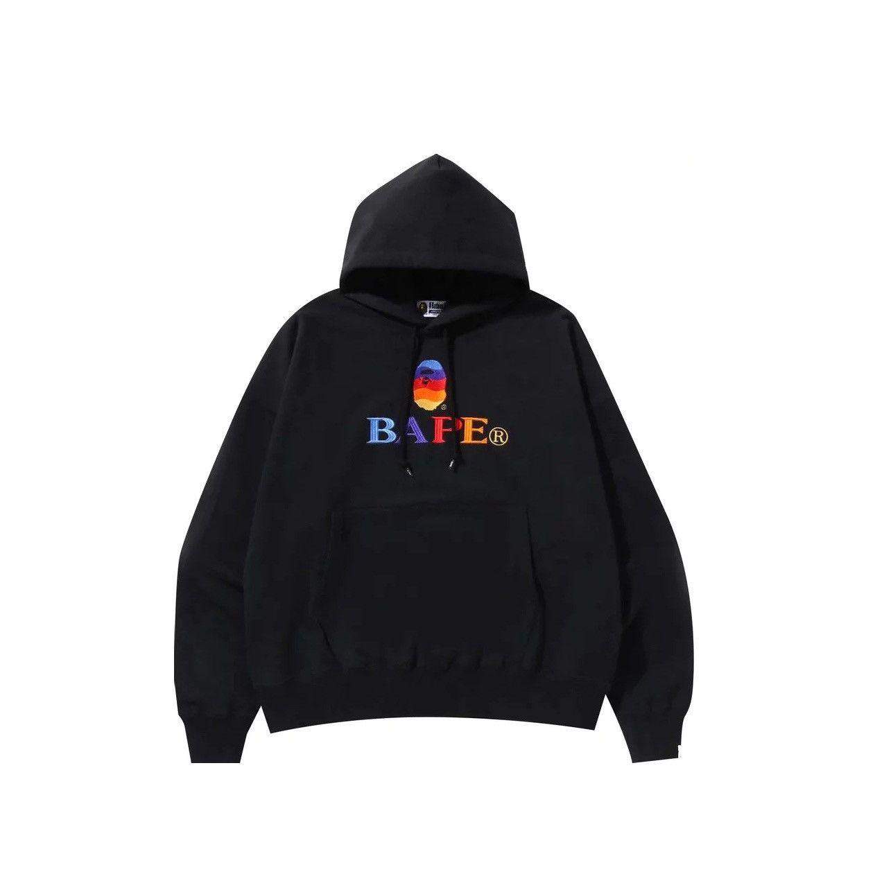 Bape SALE🔥BAPE Embroidery Loose Fit Pullover Hoodie Black Size US XL / EU 56 / 4 - 1 Thumbnail