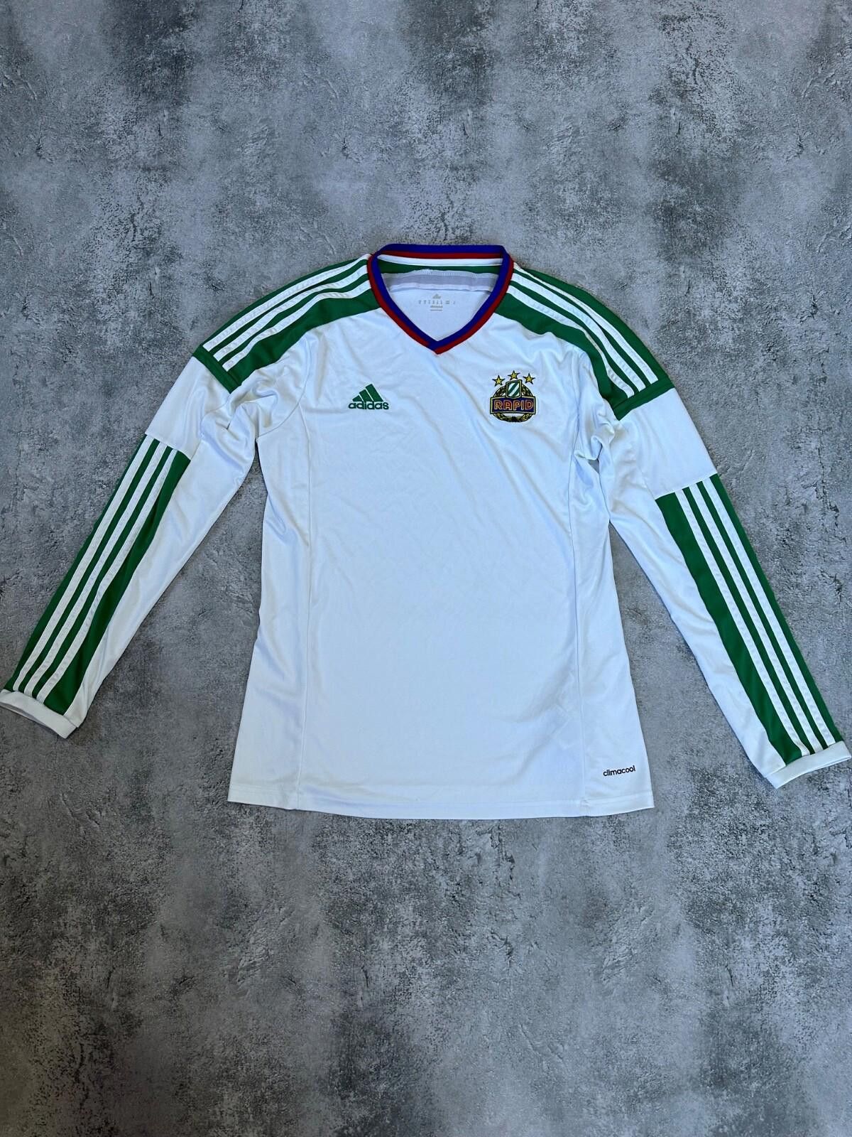 Adidas RAPID VIENNA 2014 2015 HOME LONG SLEEVE SHIRT Size M Size US M / EU 48-50 / 2 - 1 Thumbnail