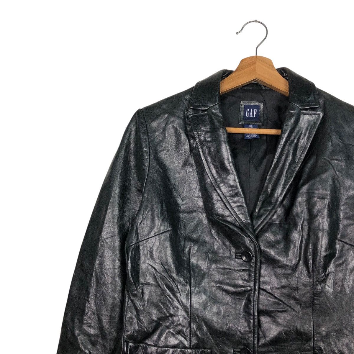 Japanese Brand 📌Rich Black Vintage Biker Leather Jacket Gap Issey Miyake Size US XS / EU 42 / 0 - 7 Thumbnail