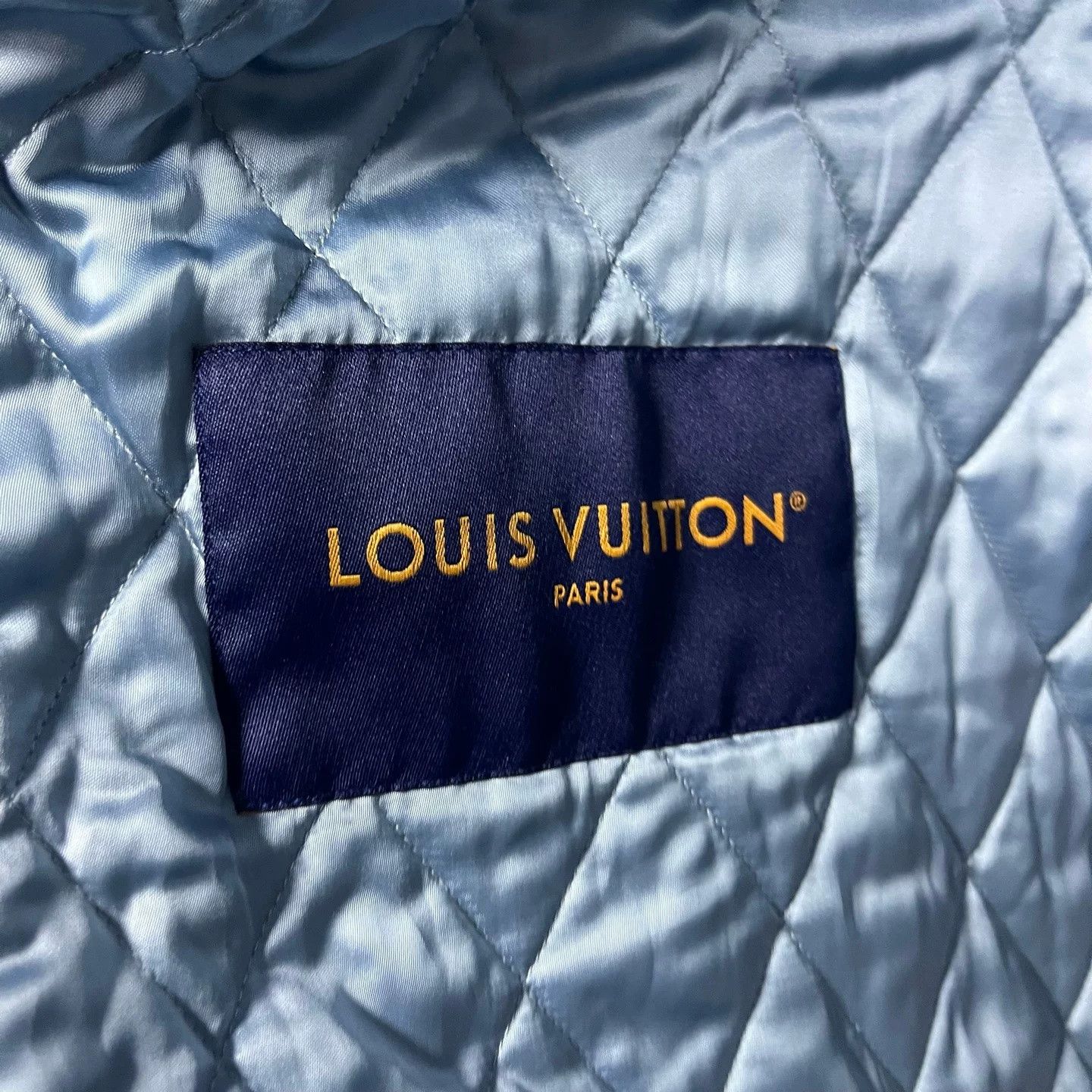 Louis Vuitton Louis Vuitton Blue Colorblock Jacquard Leather Jacket Size US XXL / EU 58 / 5 - 4 Thumbnail