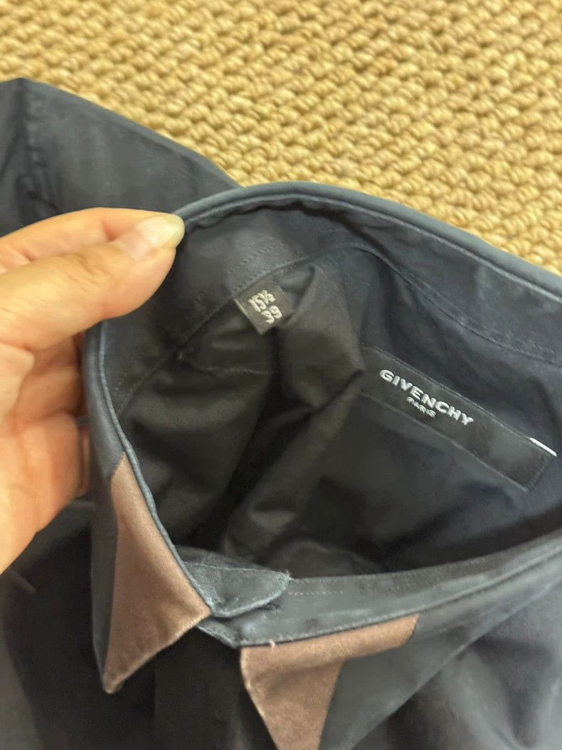 Givenchy Givenchy Givenchy Navy Long Sleeve Shirt with Color Collar Size US M / EU 48-50 / 2 - 5 Thumbnail