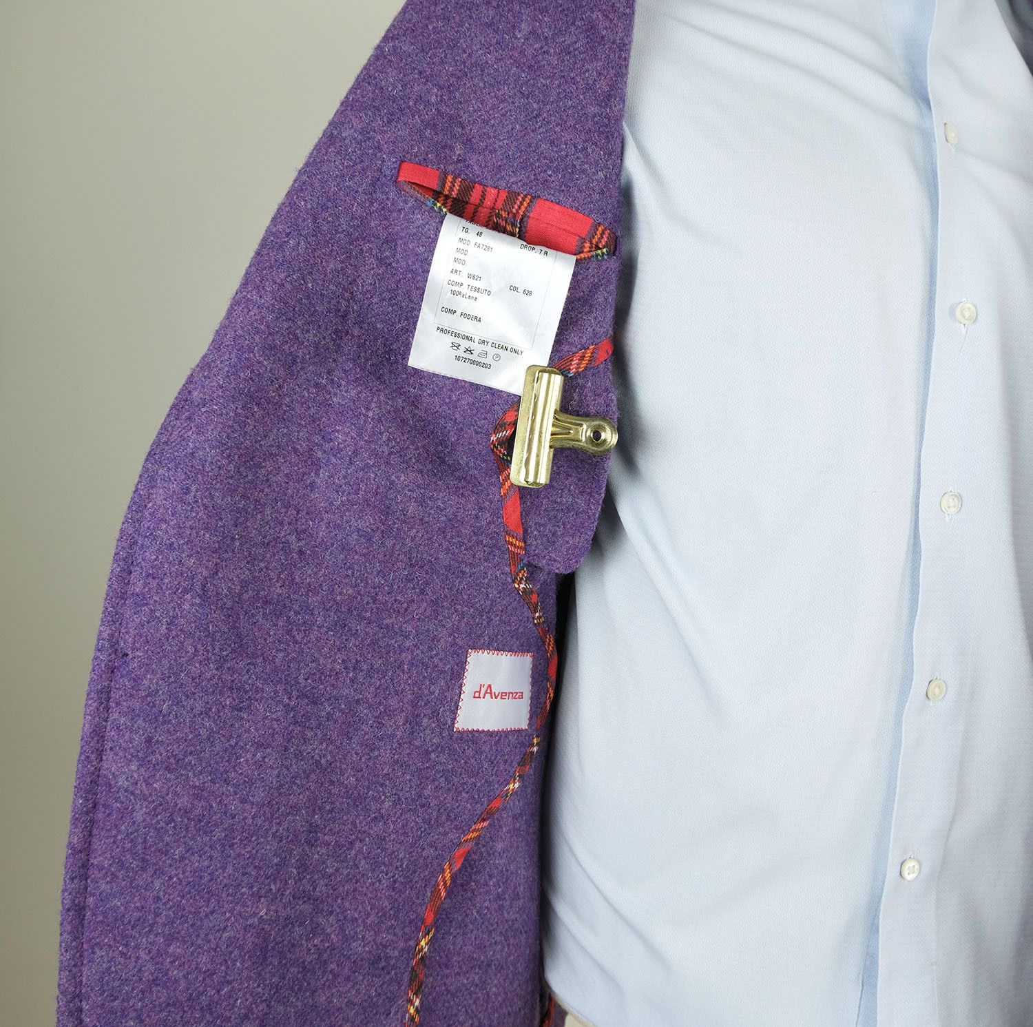D'avenza, purple tweed jacket, size 38, RRP 1600 e