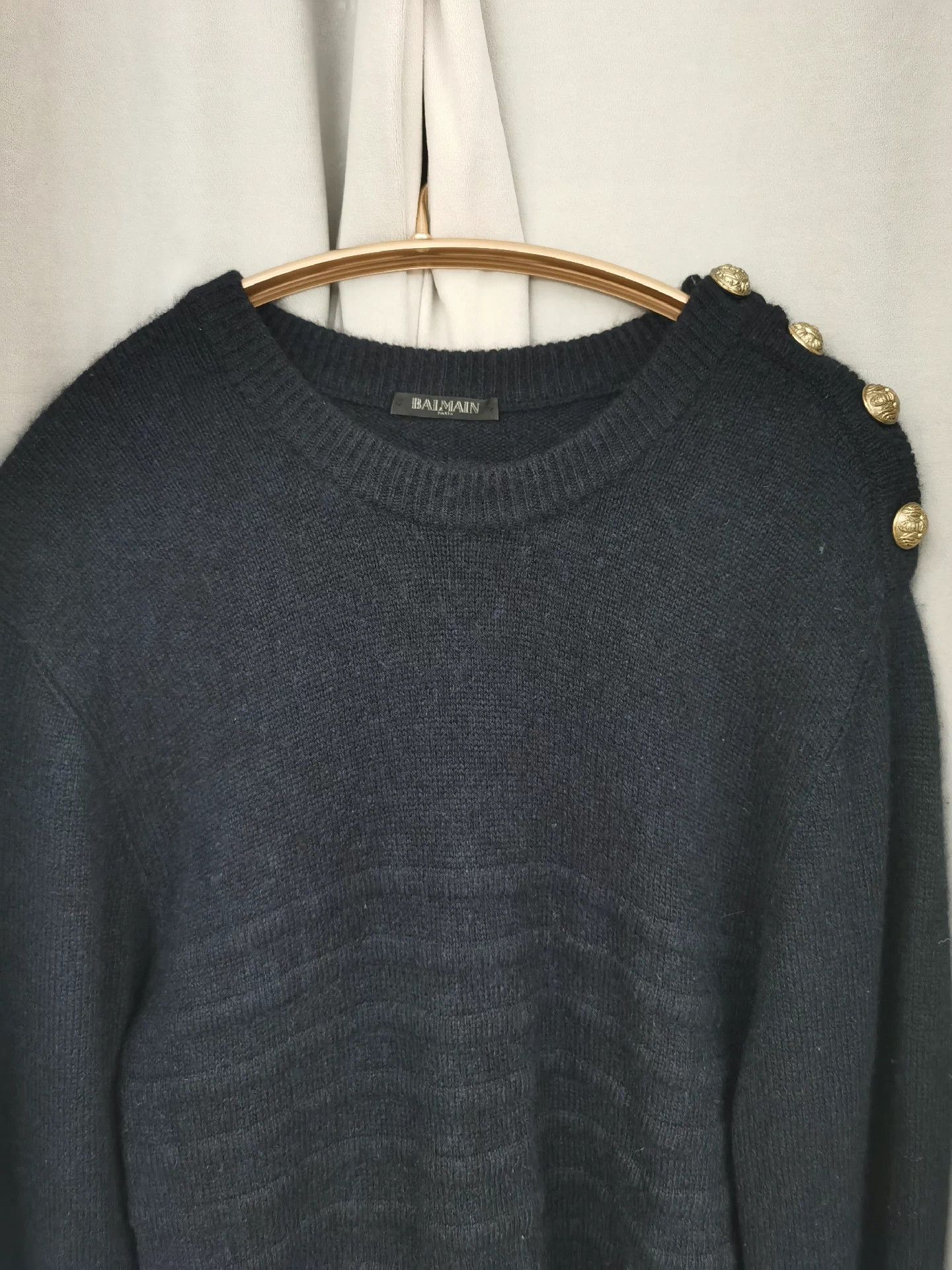 Balmain Balmain Classic Blue Cashmere Sweater L Size L / US 10 / IT 46 - 2 Thumbnail