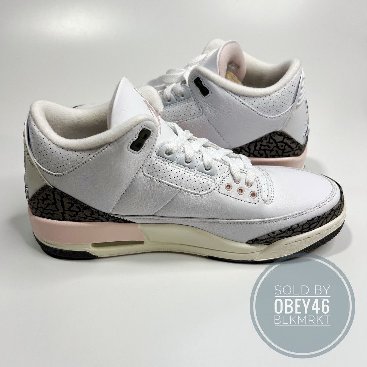Jordan Brand Air Jordan 3 Retro Neapolitan White Dark Mocha 9.5 Size US 9.5 / EU 42-43 - 5 Thumbnail