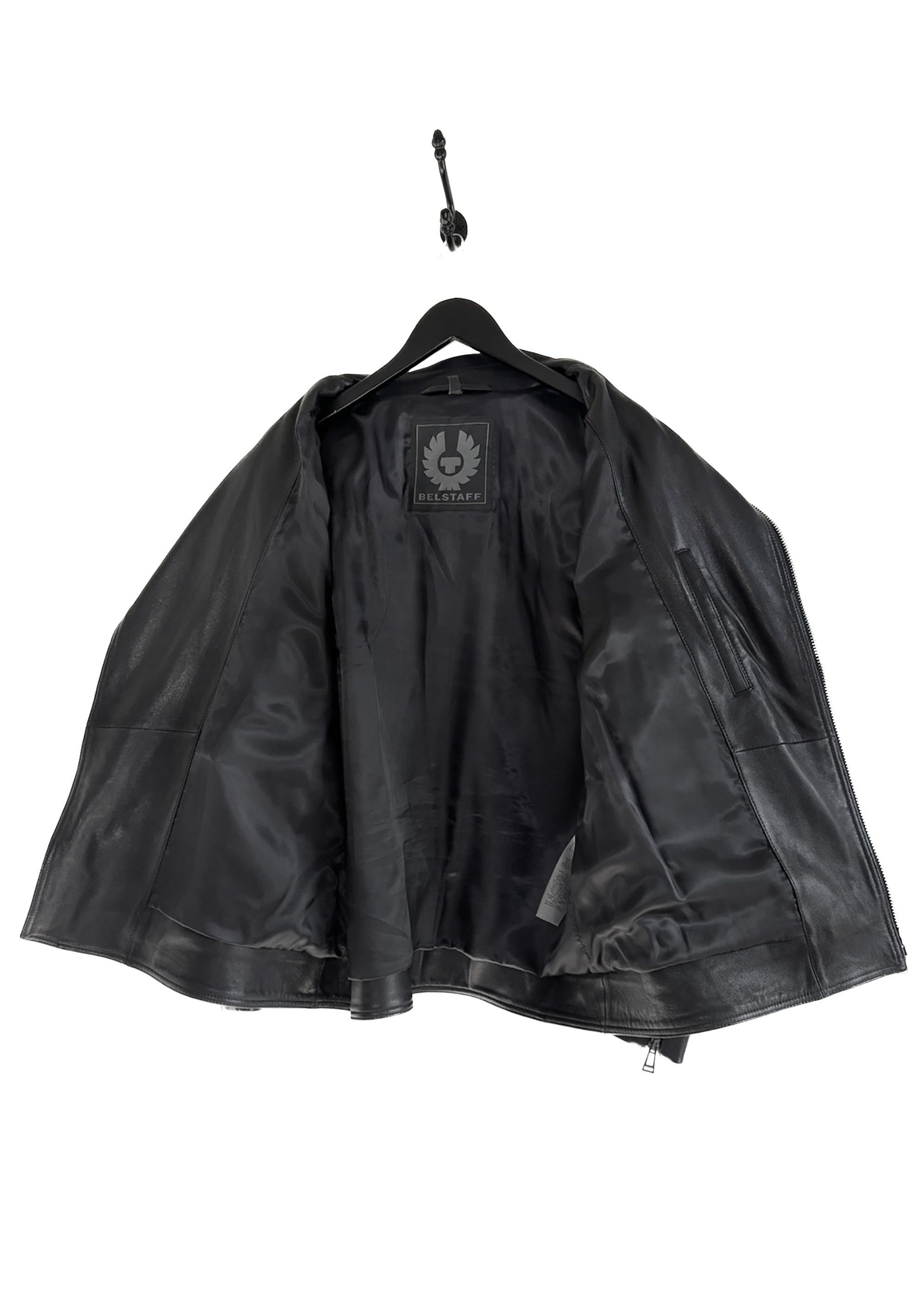 Belstaff Belstaff Black Lambskin Leather Fenway Biker Jacket Size US XL / EU 56 / 4 - 4 Thumbnail