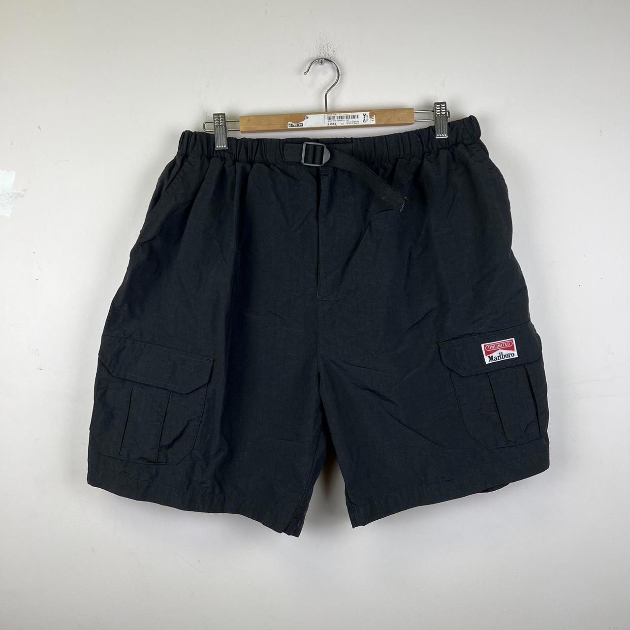 Marlboro Marlboro Unlimited Cargo Shorts - Black - XXL Size US 36 / EU 52 - 1 Thumbnail