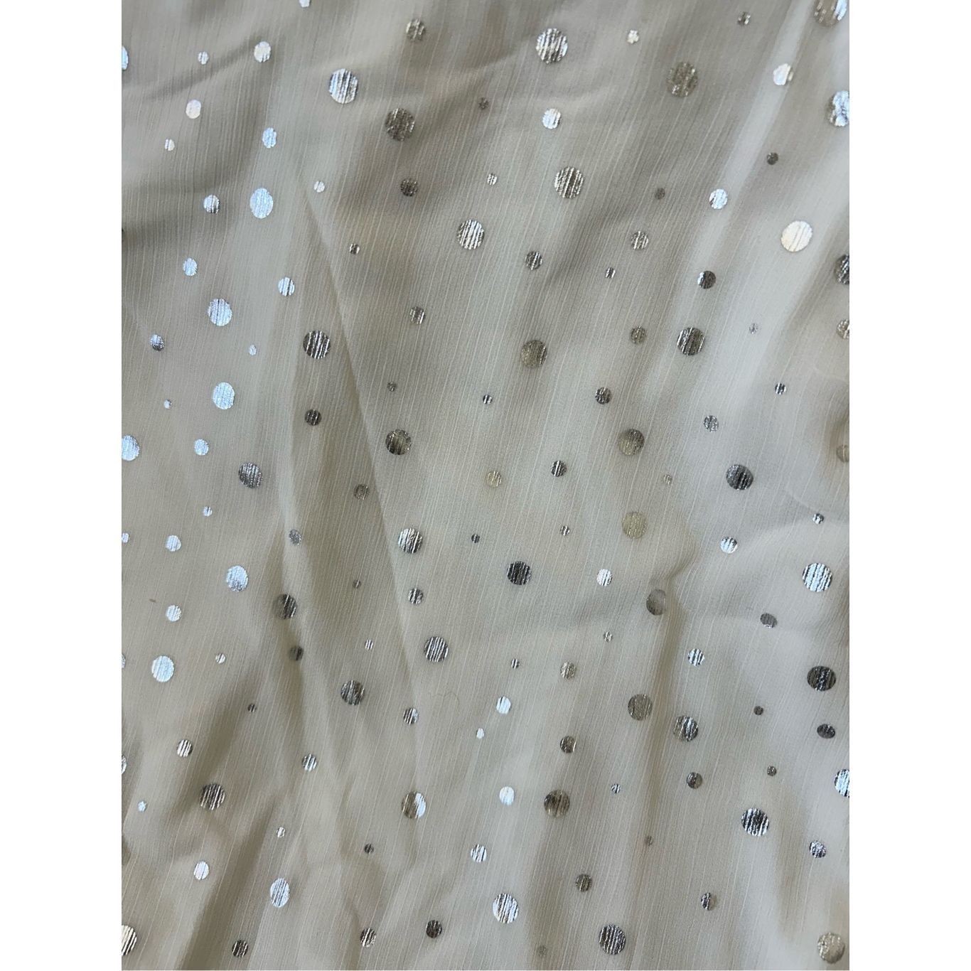 Robert Talbott Talbots NWT Smocked Cheerful Dots Top White Silver Polka Dot Size XL / US 12-14 / IT 48-50 - 10 Thumbnail