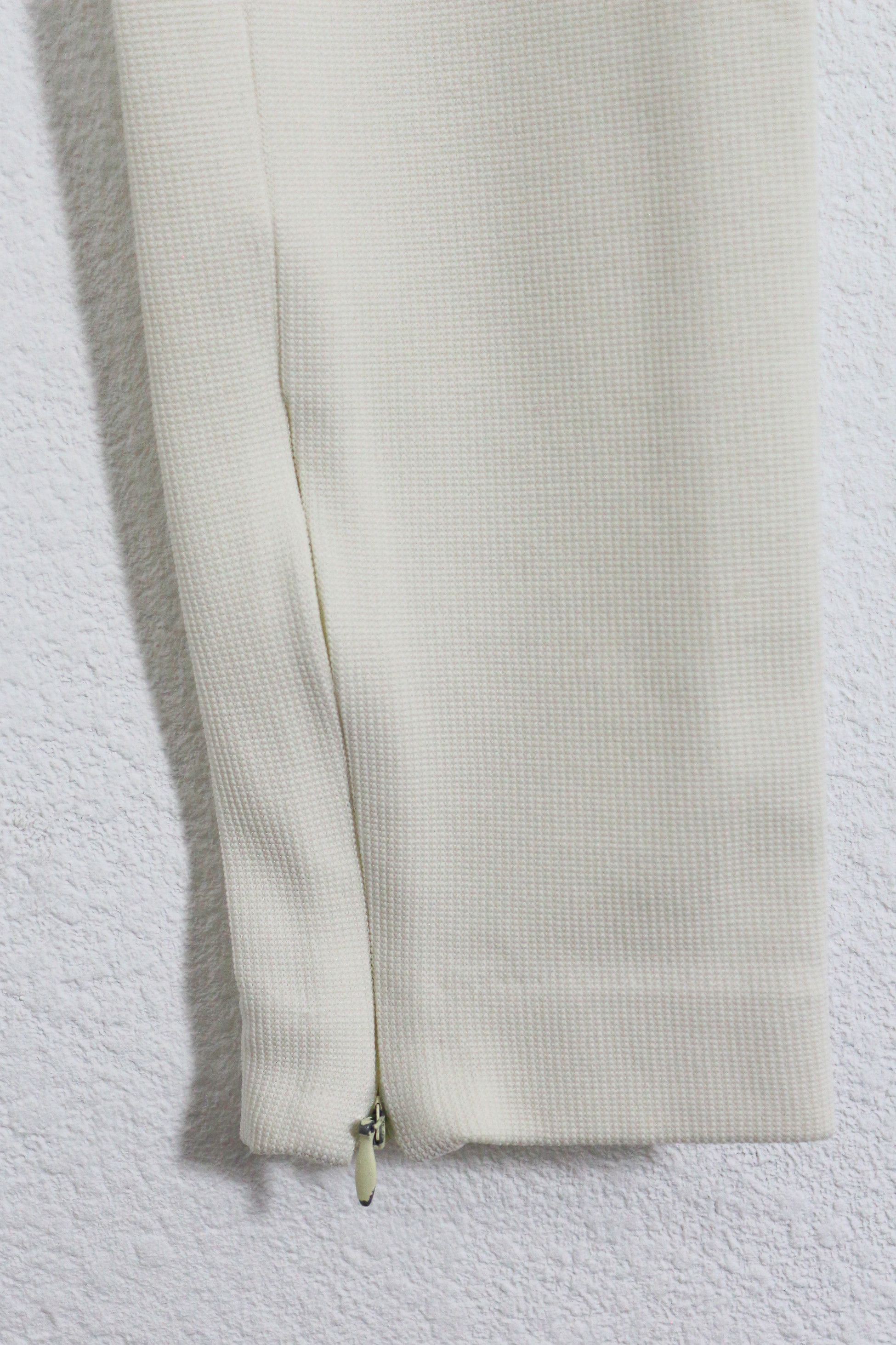 Tom Ford Tom Ford White Waffle Zip Track Leggings Pants 34 Size 24" / US 00 / IT 34 - 4 Thumbnail