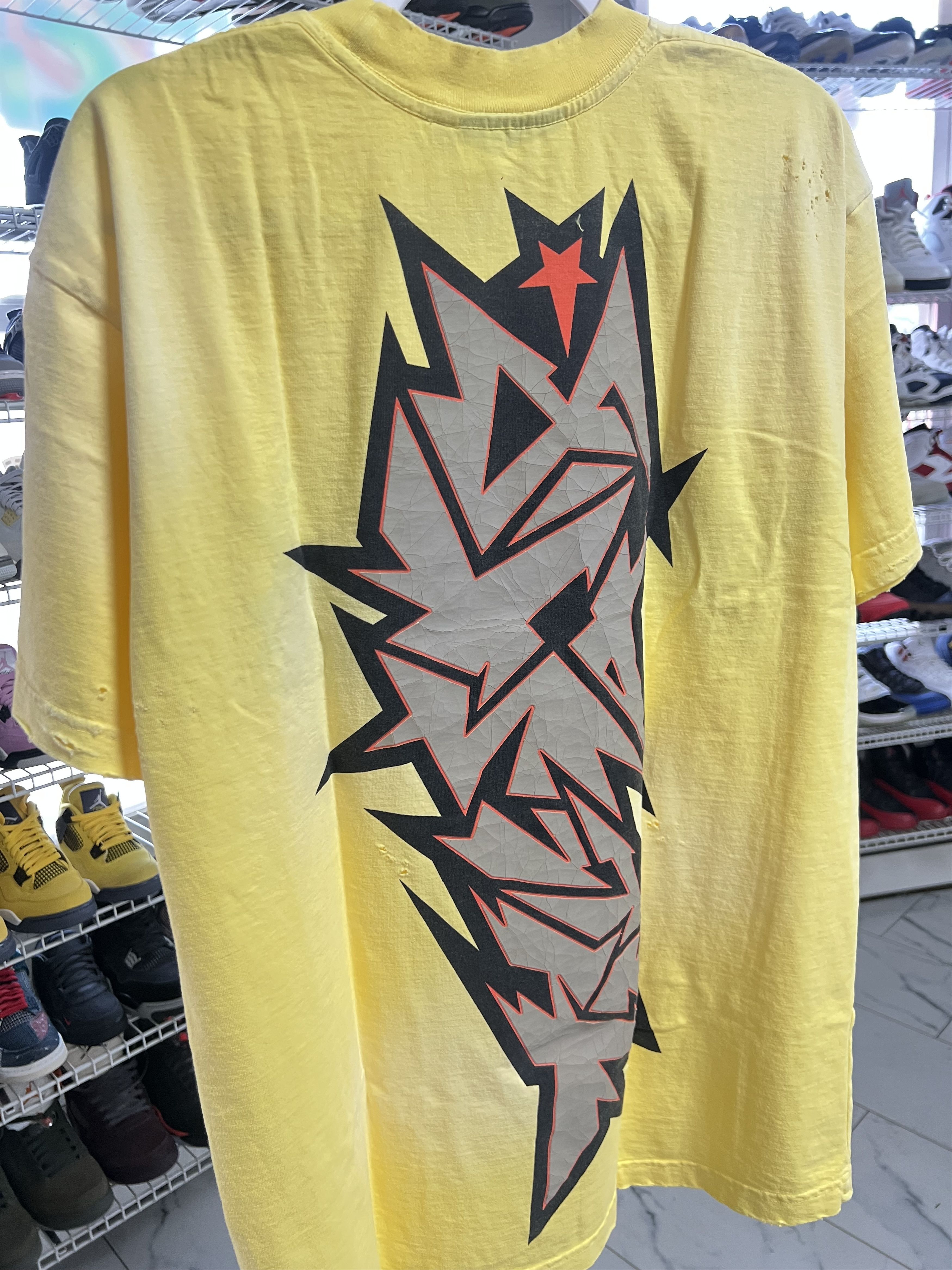 HELLSTAR Hellstar Cracked Paint Tee Size L Brand New Yellow Size US L / EU 52-54 / 3 - 2 Thumbnail