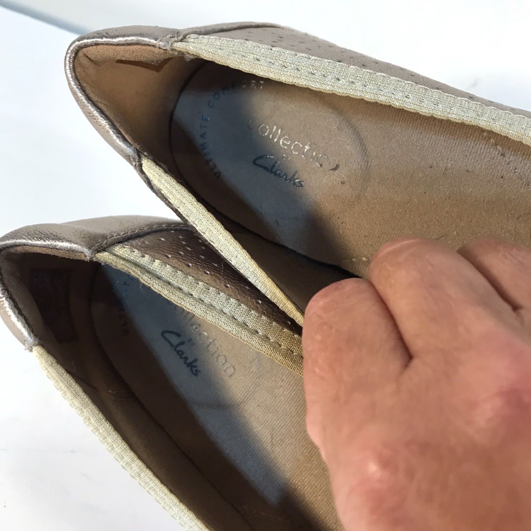 Clarks Clarks Women's Slip-On Shoes Casual Comfort Flat Leather Size 7 Bronze Size US 7 / IT 37 - 3 Thumbnail