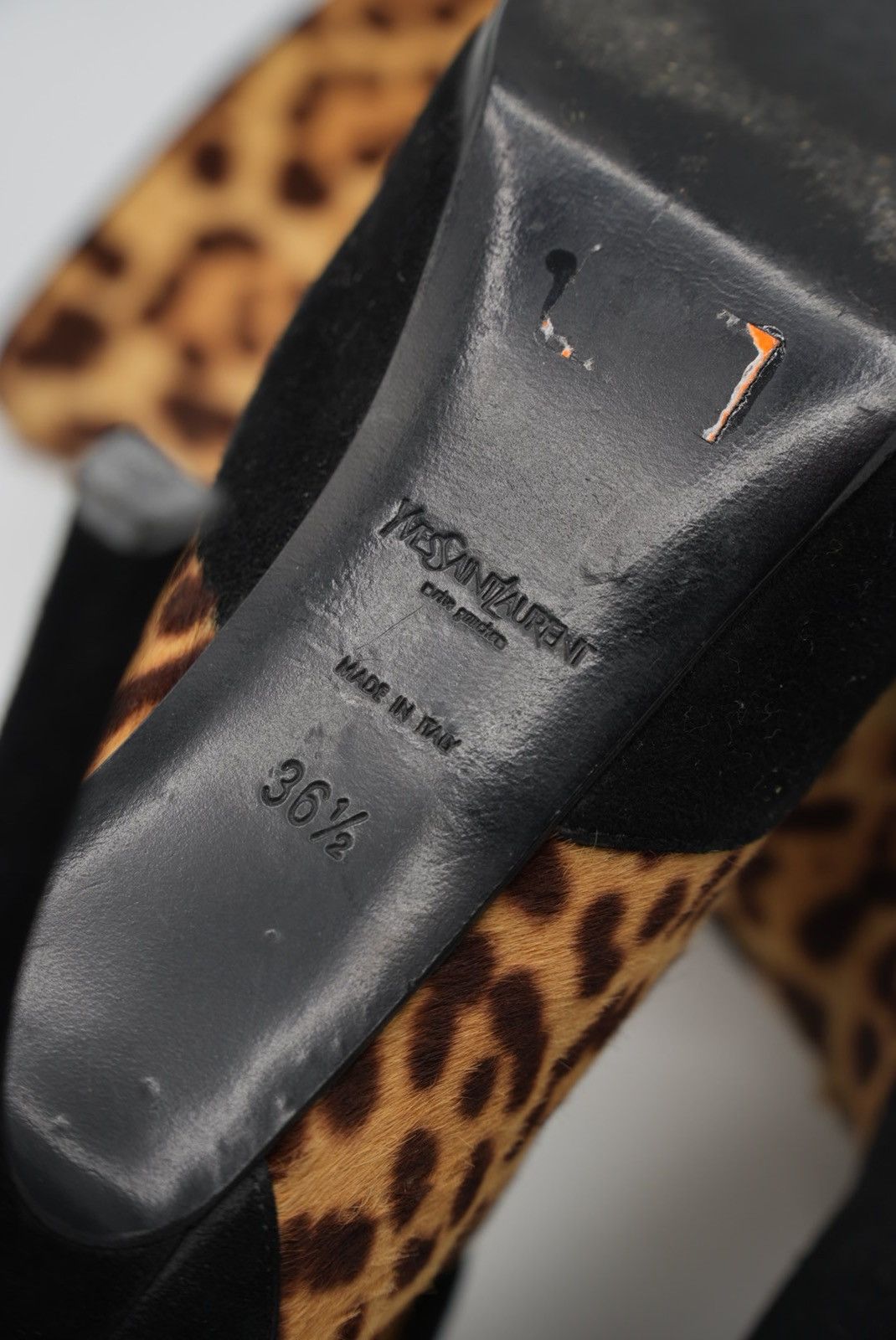 Saint Laurent Paris Yves Saint Laurent Stiletto-Heeled Leopard Boots Size US 6.5 / IT 36.5 - 7 Thumbnail