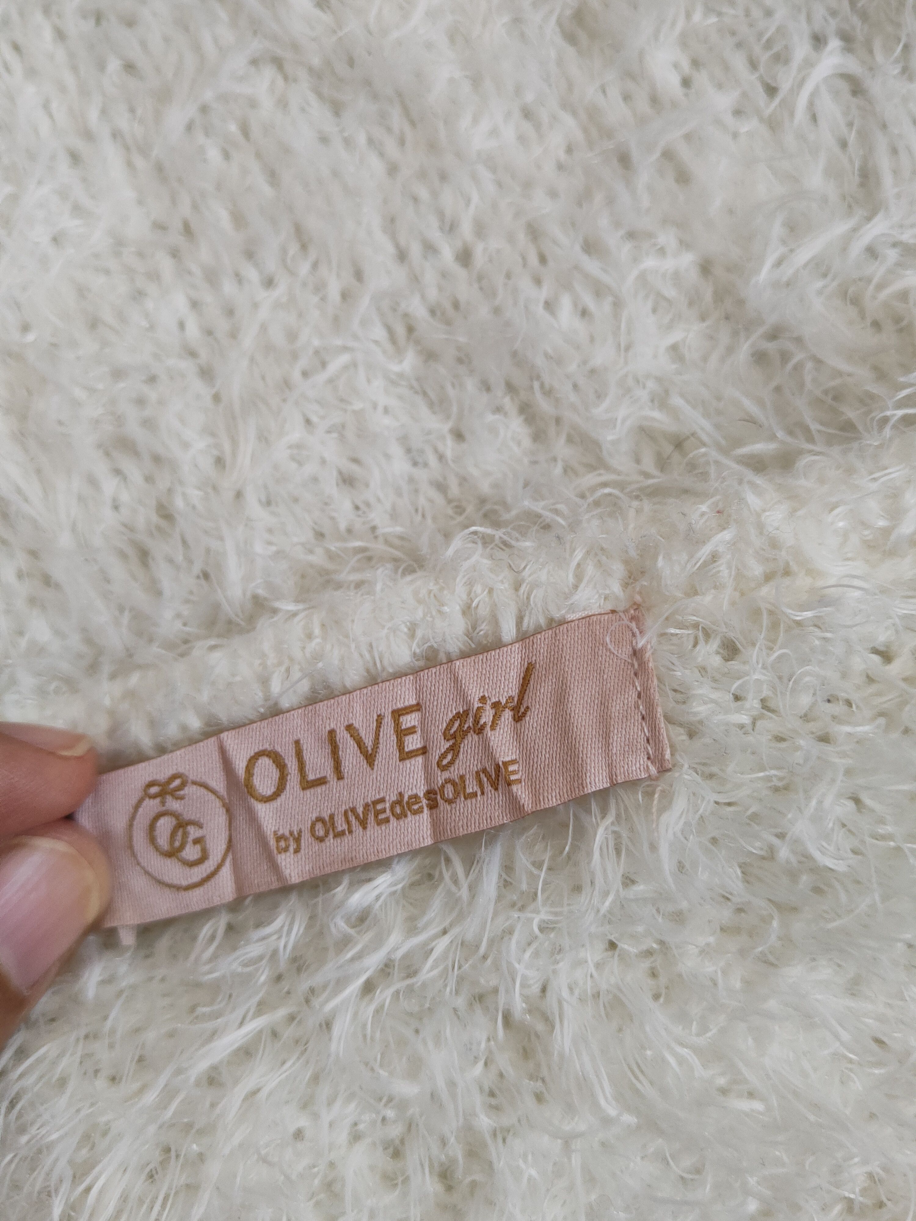 Homespun Knitwear Olive Girl Ivory Shag Shaggy Fur Mohair Knitwear #S2005 Size XL / US 12-14 / IT 48-50 - 12 Thumbnail