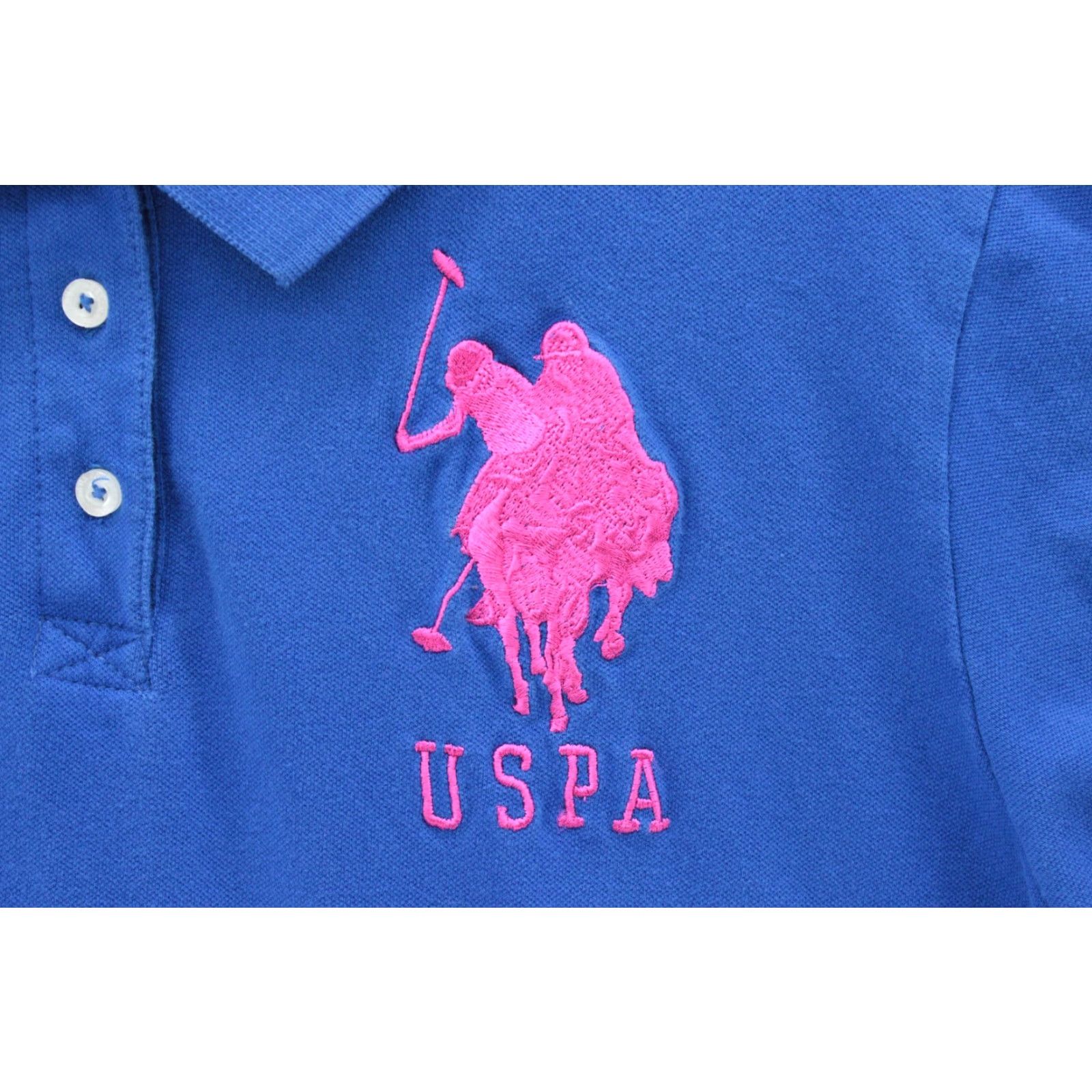 U.S. Polo Assn. US Polo Assn. Polo Shirt Womens 2X Blue Pink Logo Embroidered Preppy Big Pony Shirt Womens 2XL Blue Pink Logo Embroidered Preppy Big Pony Size XXL / US 16-18 / IT 52-54 - 3 Thumbnail