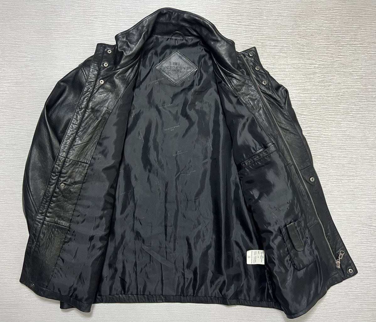 Balenciaga Balenciaga - Vintage - 1997 - Full Zip Leather Half Coat Size US XL / EU 56 / 4 - 4 Thumbnail