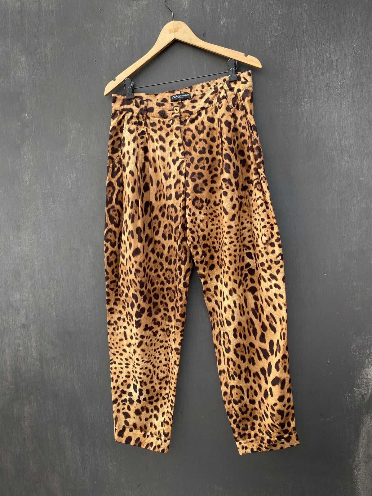 image of Dolce Gabbana Vintage Leopard Printed Pants Size 40, Women's