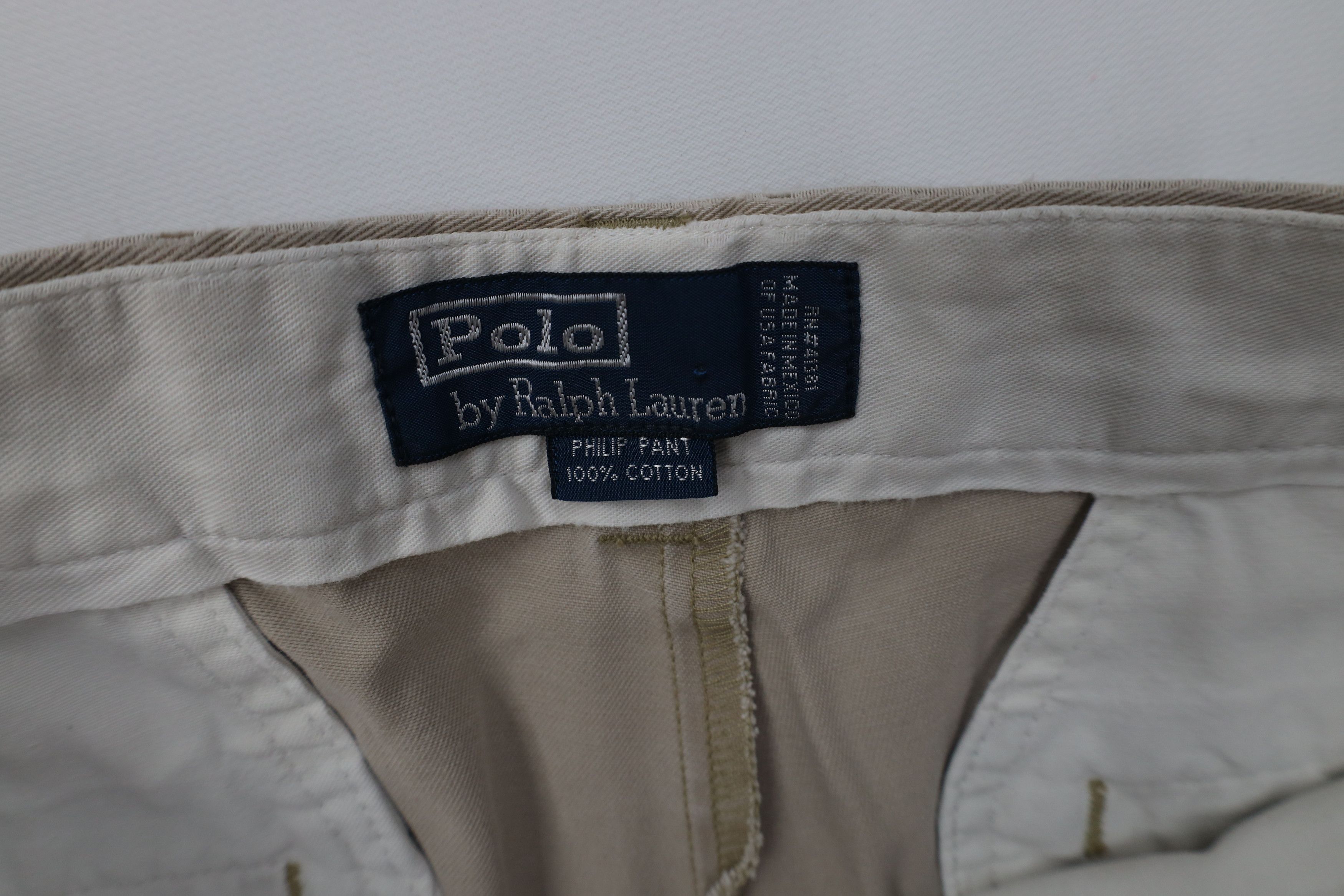 Ralph Lauren Vintage 90s Ralph Lauren Philip Cotton Chino Pants Beige Size US 30 / EU 46 - 10 Thumbnail