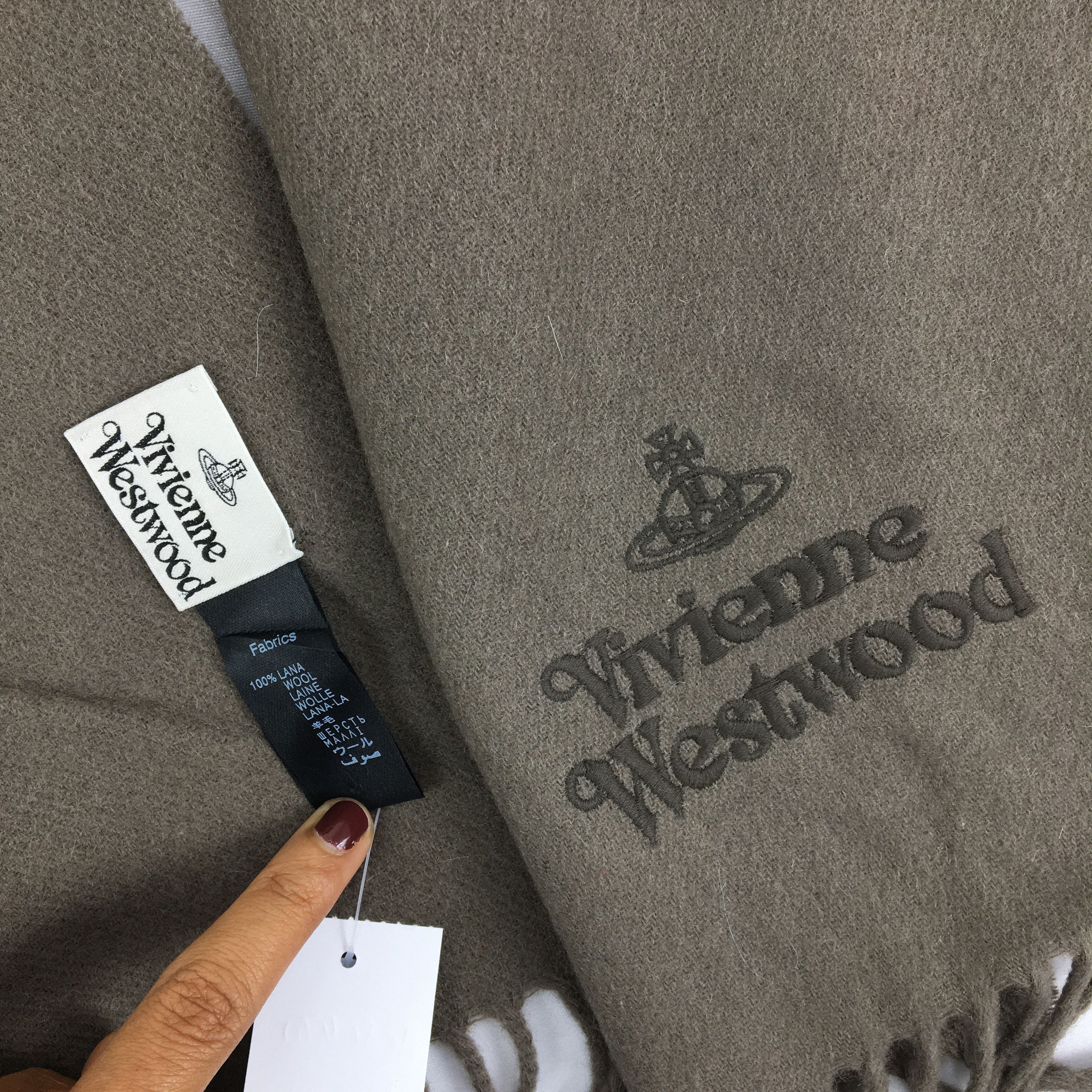 Vintage × Vivienne Westwood Vivienne Westwood Scarf Muffler Wool Cashmere Scarves Size ONE SIZE - 4 Thumbnail