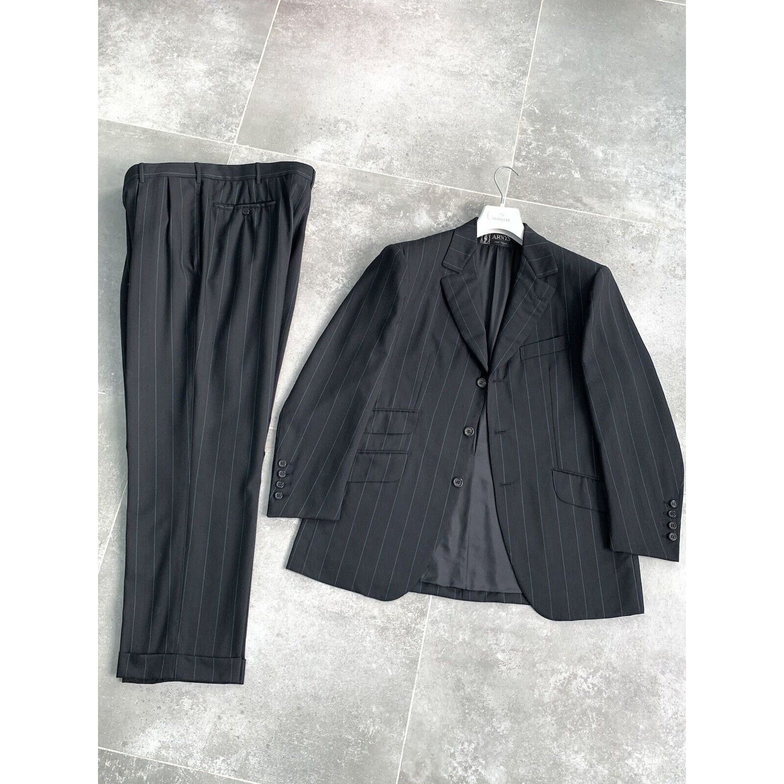 Designer ARNYS PARIS Bespoke Suit Blazer Trousers EU 50 UK 40 Short Size 50S - 1 Thumbnail