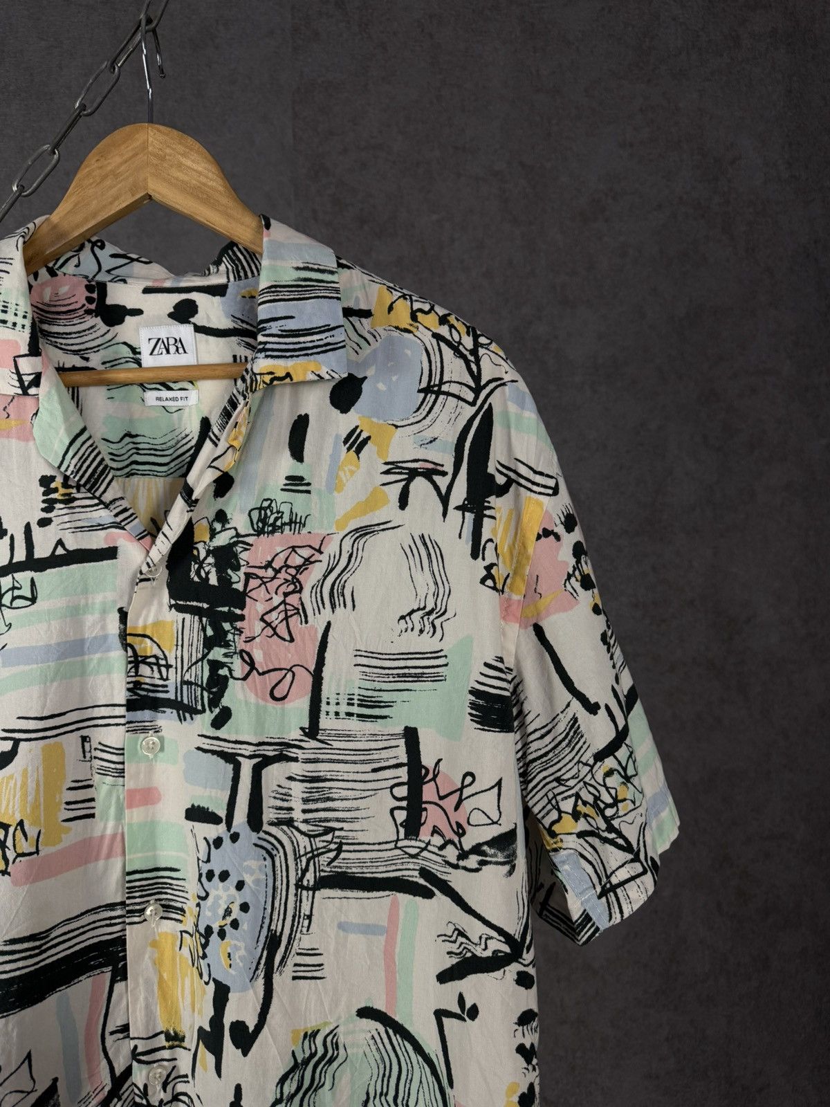 Zara Zara Man designer art crazy hawaiian shirt Size US L / EU 52-54 / 3 - 2 Thumbnail
