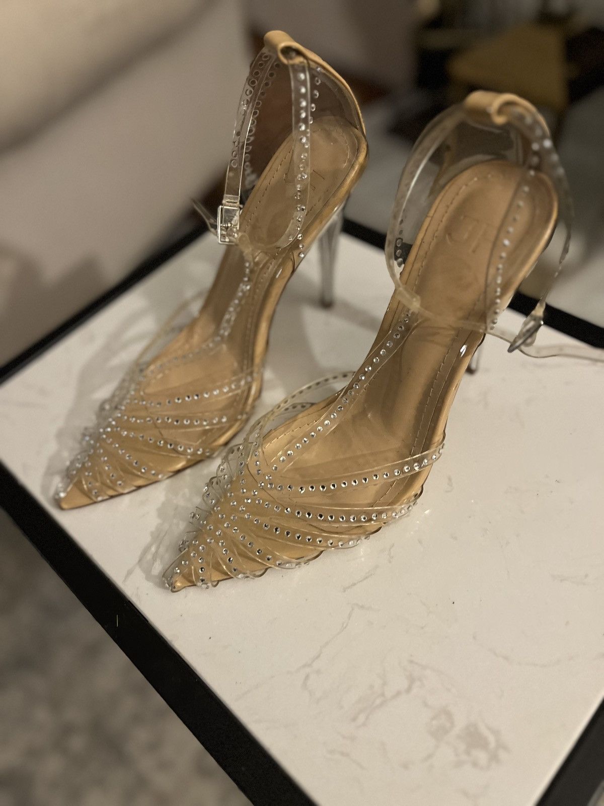 Other Elegant Clear Stiletto Heels Size US 6.5 / IT 36.5 - 1 Thumbnail