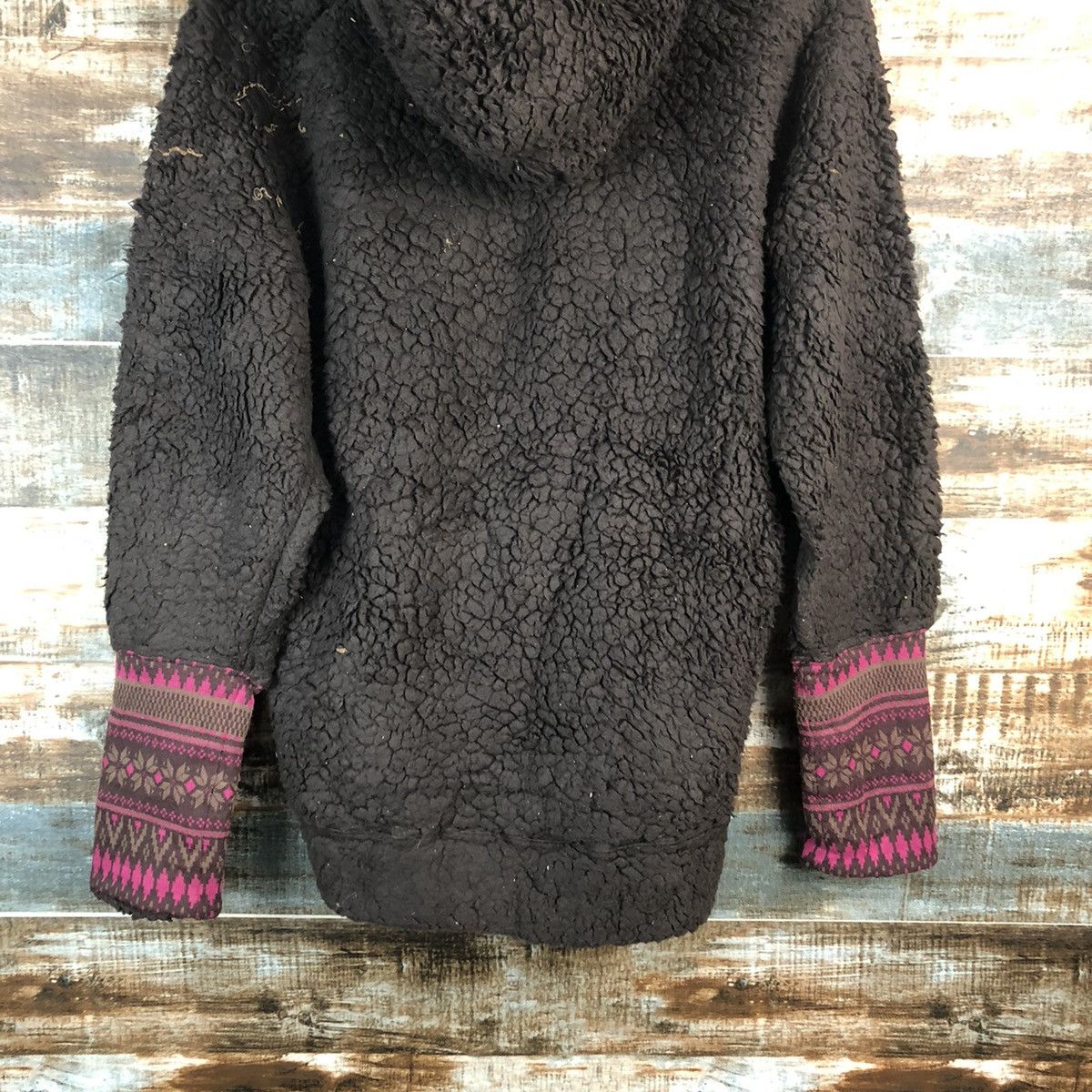 Japanese Brand Beams Hearts Brown fleece sweater Hoodie #A2358 Size L / US 10 / IT 46 - 14 Thumbnail