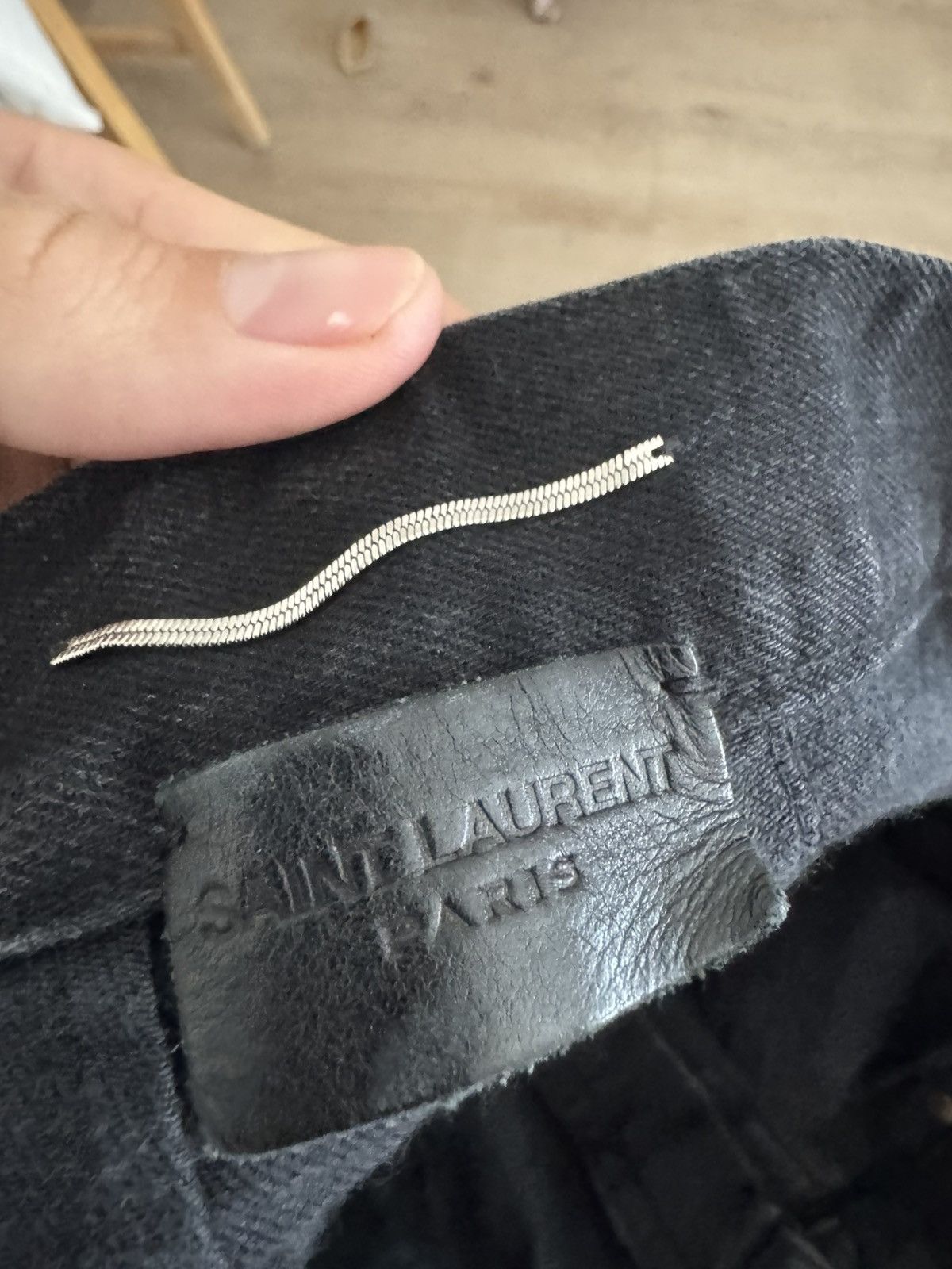 Saint Laurent Paris Hedi 2016 Knee Rip D02 Jeans Size US 33 - 3 Thumbnail